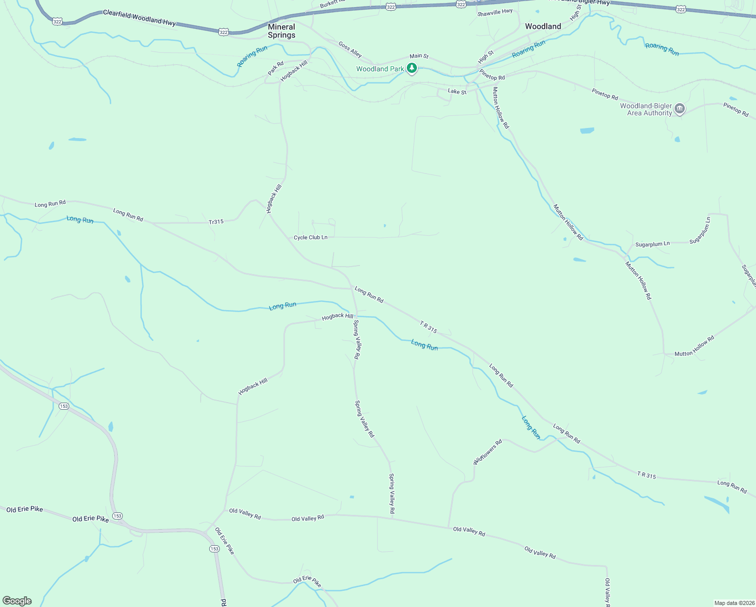 map of restaurants, bars, coffee shops, grocery stores, and more near 2191 Long Run Rd in Clearfield
