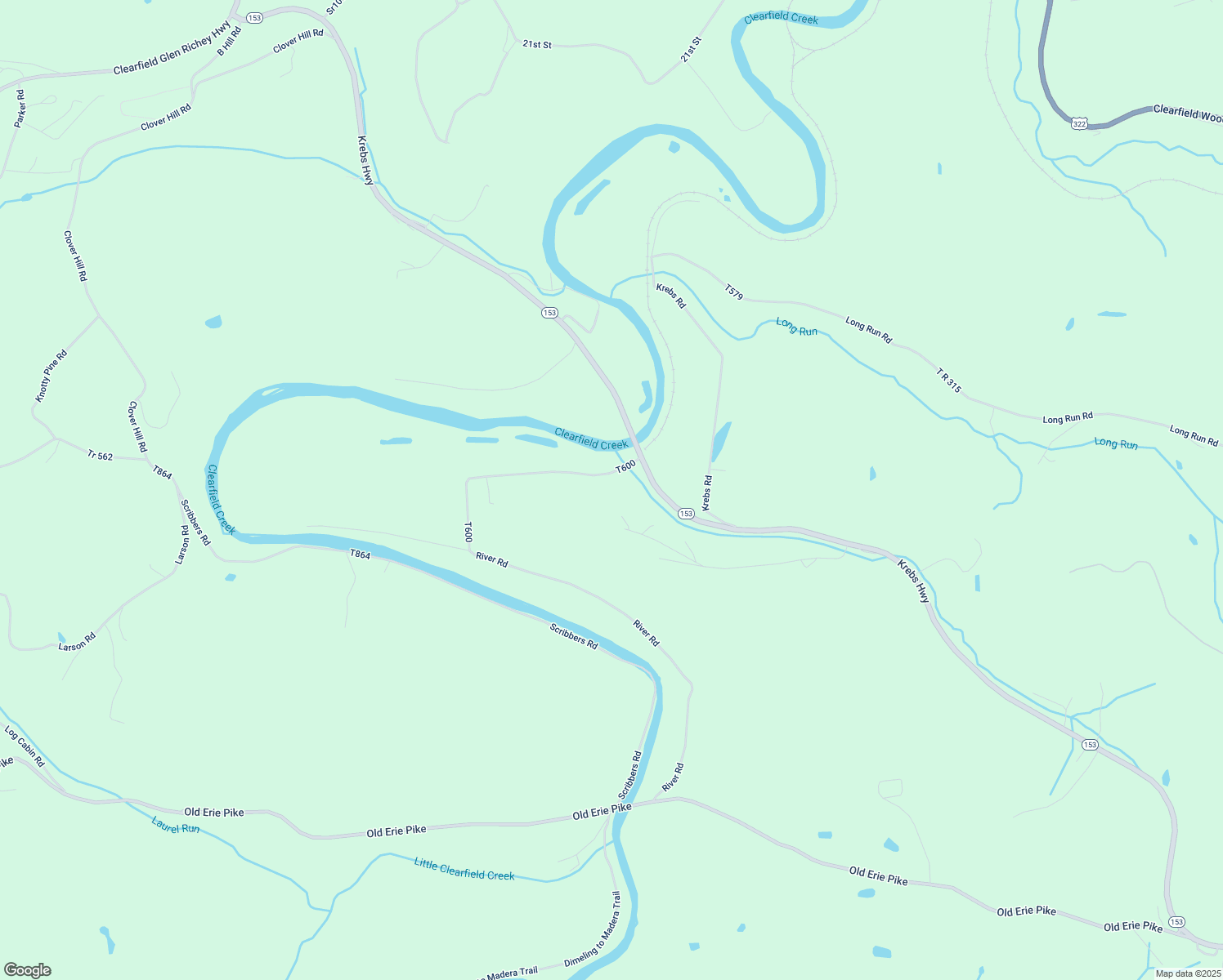 map of restaurants, bars, coffee shops, grocery stores, and more near 1678 Creek Rd in Clearfield