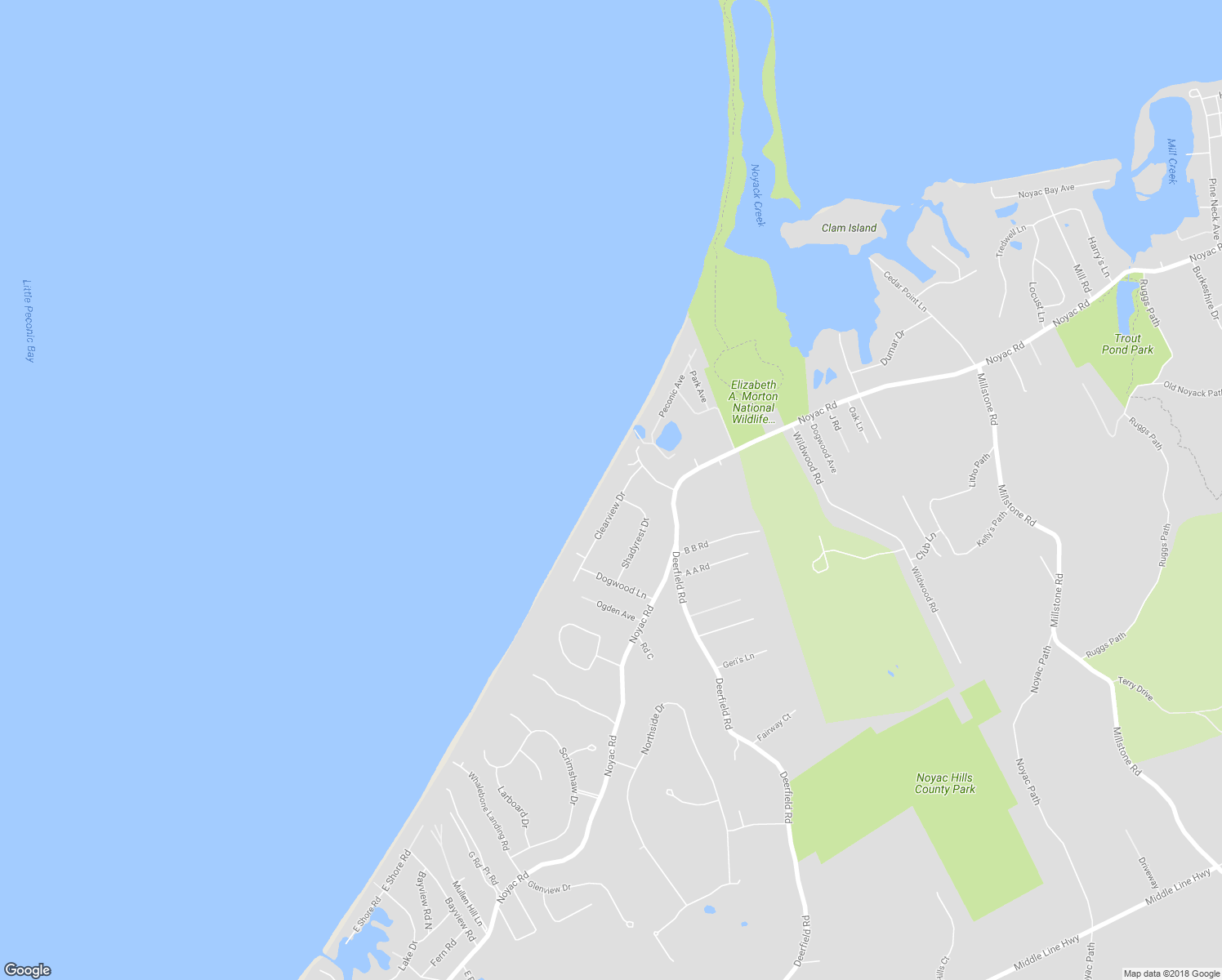 map of restaurants, bars, coffee shops, grocery stores, and more near 59 Clearview Drive in Sag Harbor