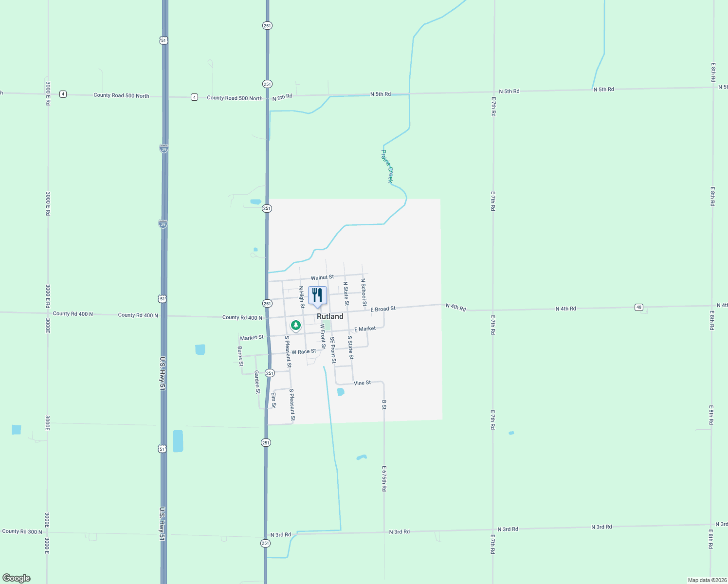 map of restaurants, bars, coffee shops, grocery stores, and more near 200 East Chestnut Street in Rutland