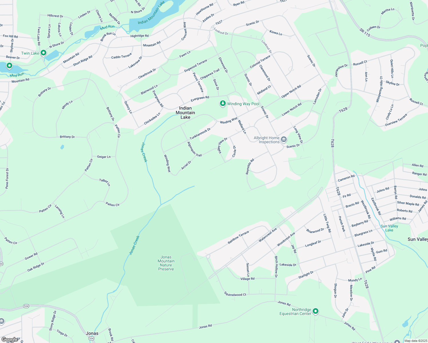 map of restaurants, bars, coffee shops, grocery stores, and more near 2912 Circle Drive in Effort