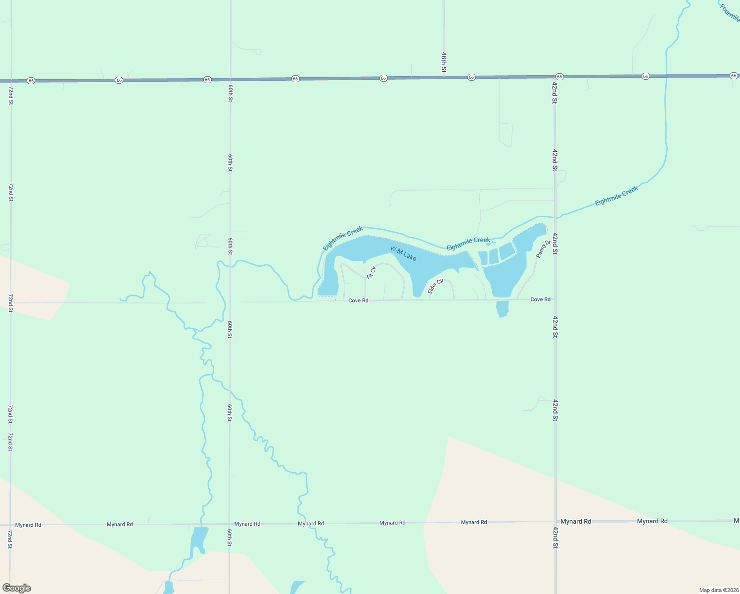 map of restaurants, bars, coffee shops, grocery stores, and more near 5292 Cove Road in Plattsmouth