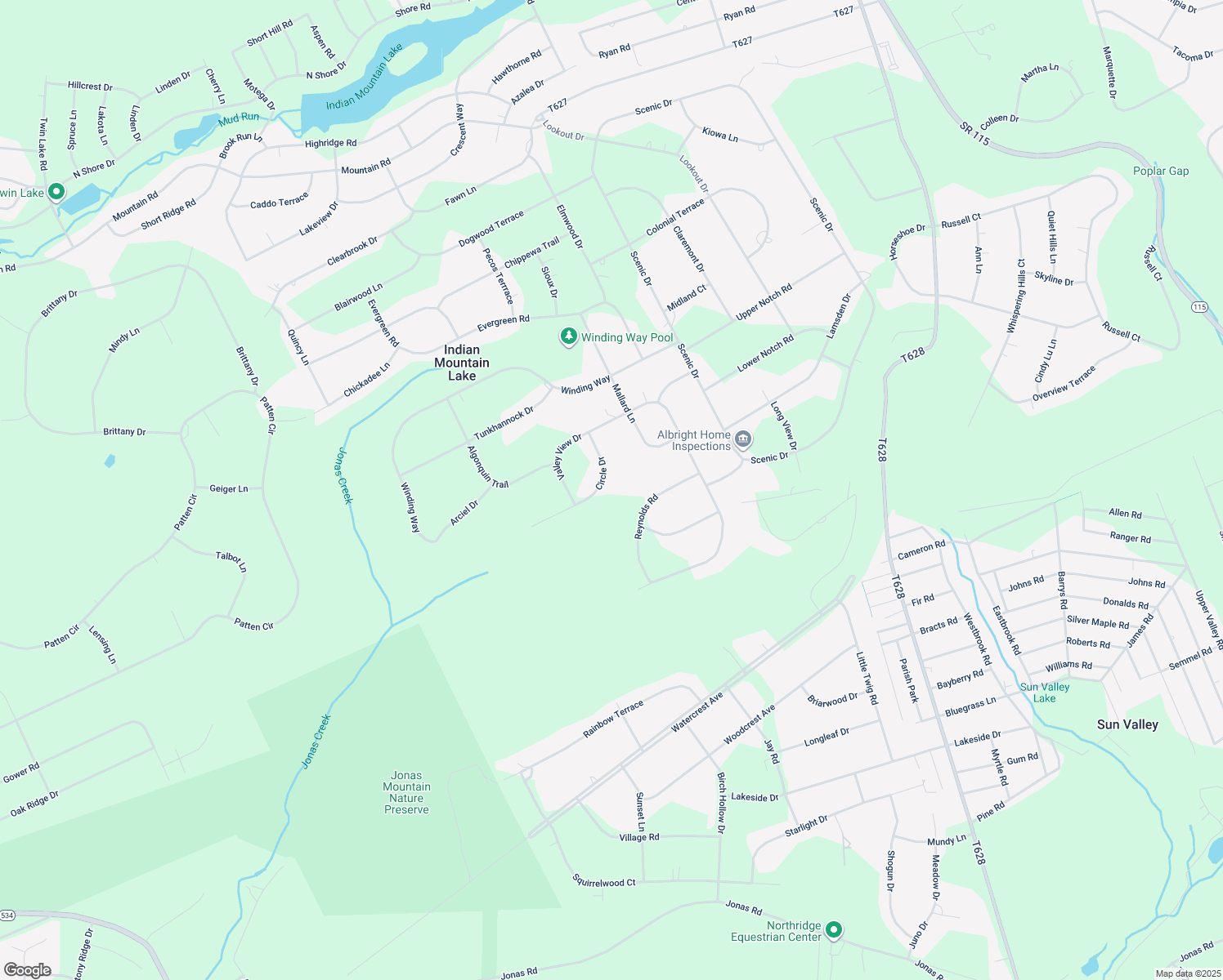 map of restaurants, bars, coffee shops, grocery stores, and more near 137 Circle Drive in Albrightsville