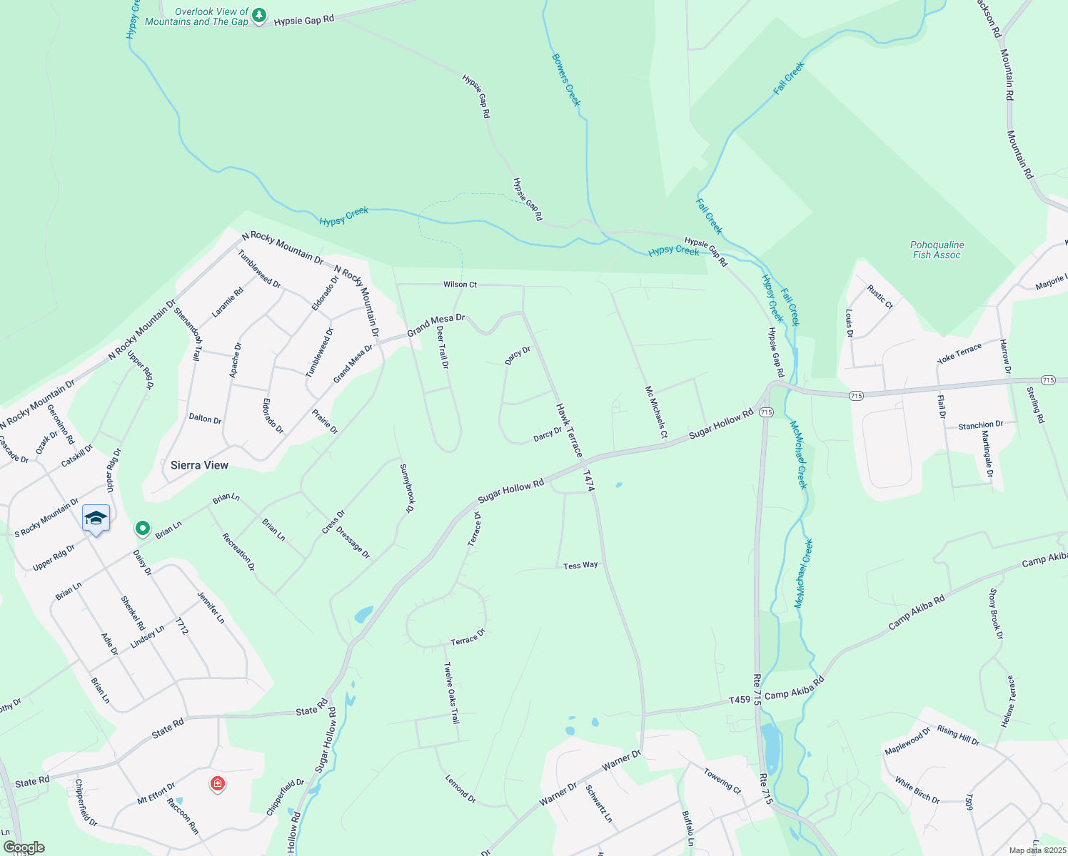 map of restaurants, bars, coffee shops, grocery stores, and more near 118 Darcy Drive in Saylorsburg