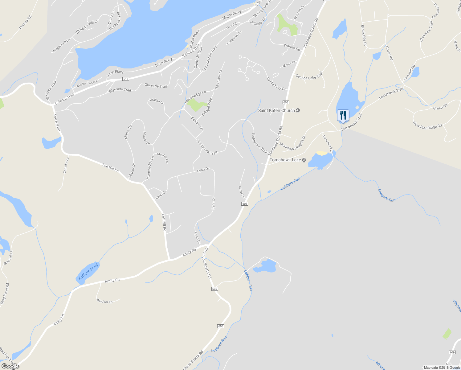 map of restaurants, bars, coffee shops, grocery stores, and more near 7 Ascot Lane in Sparta Township