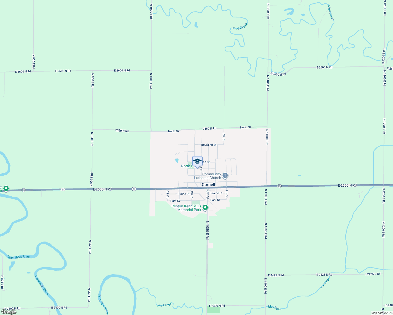 map of restaurants, bars, coffee shops, grocery stores, and more near 505 4th Street in Cornell