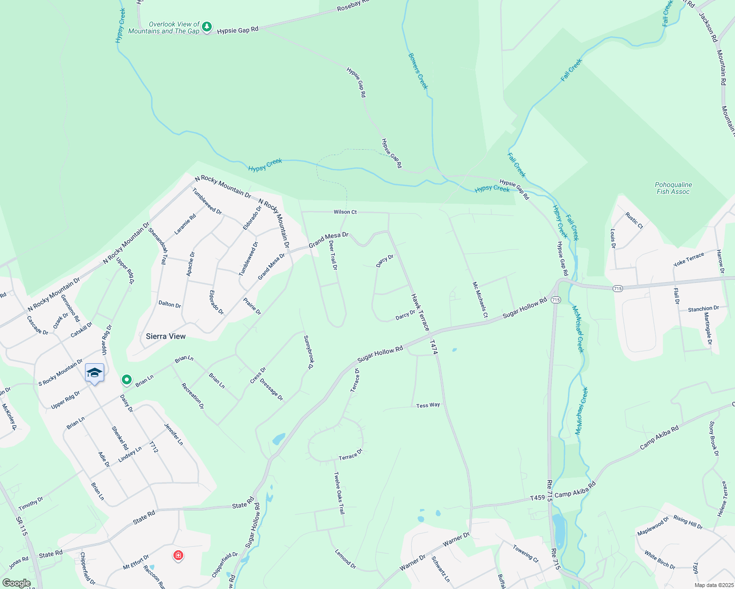 map of restaurants, bars, coffee shops, grocery stores, and more near 163 Darcy Drive in Saylorsburg