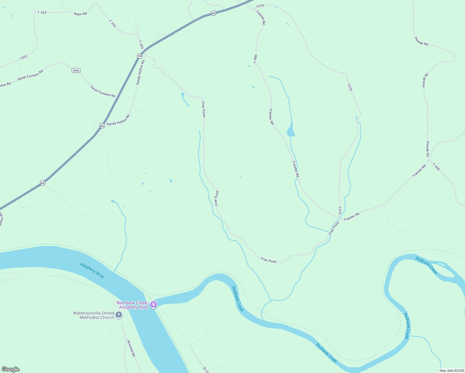 map of restaurants, bars, coffee shops, grocery stores, and more near in East Brady