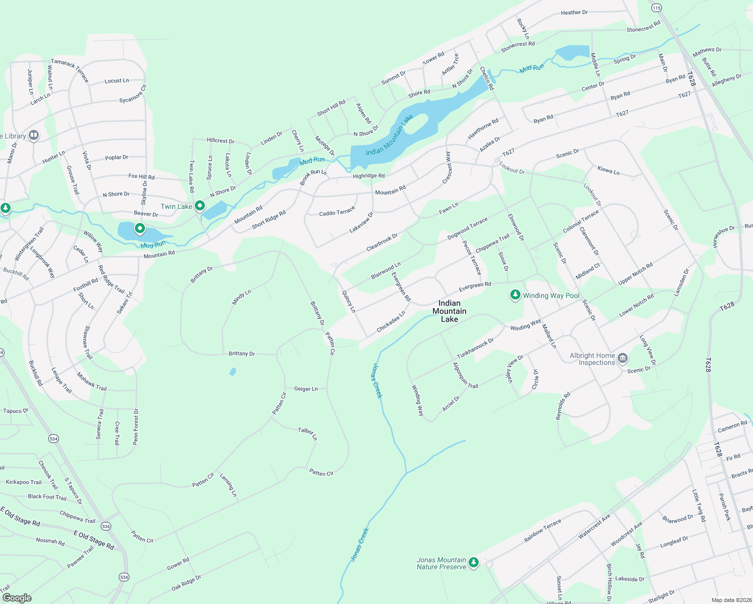 map of restaurants, bars, coffee shops, grocery stores, and more near 601-617 Iroquis Rd in Albrightsville