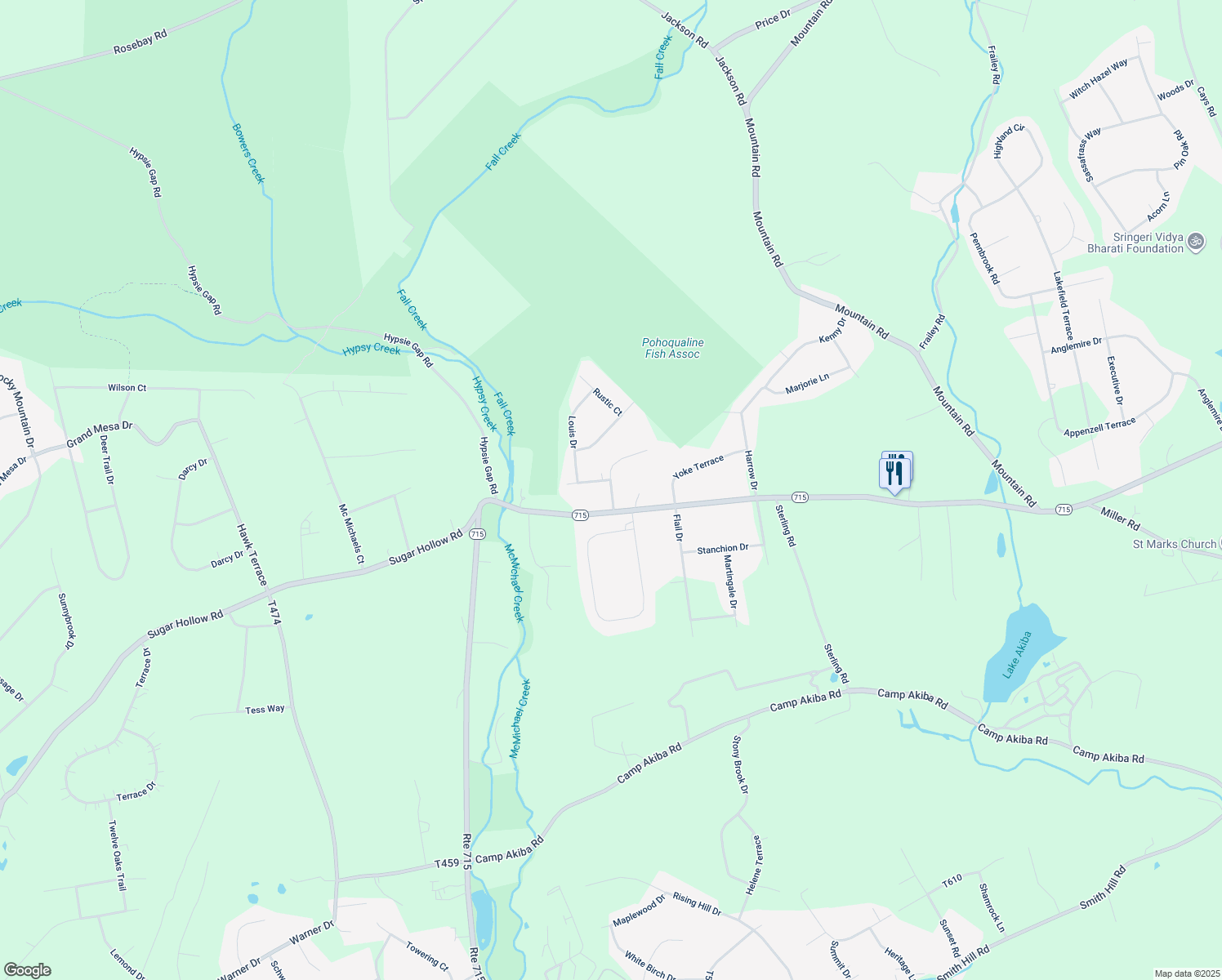 map of restaurants, bars, coffee shops, grocery stores, and more near 1008 Jackson View Road in Stroudsburg