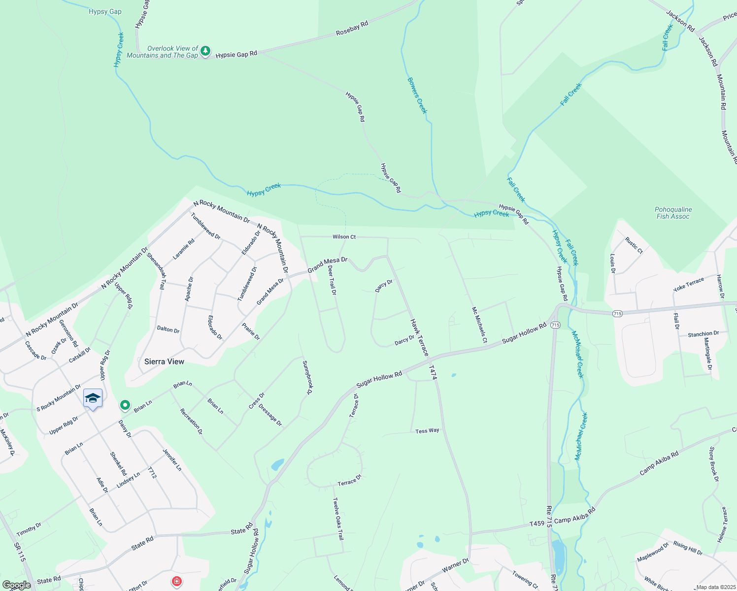 map of restaurants, bars, coffee shops, grocery stores, and more near 191 Darcy Drive in Saylorsburg