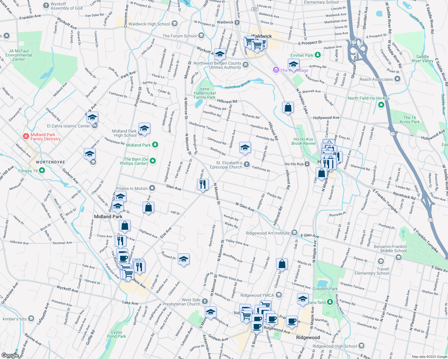 265 Phelps Road, Ridgewood NJ Walk Score