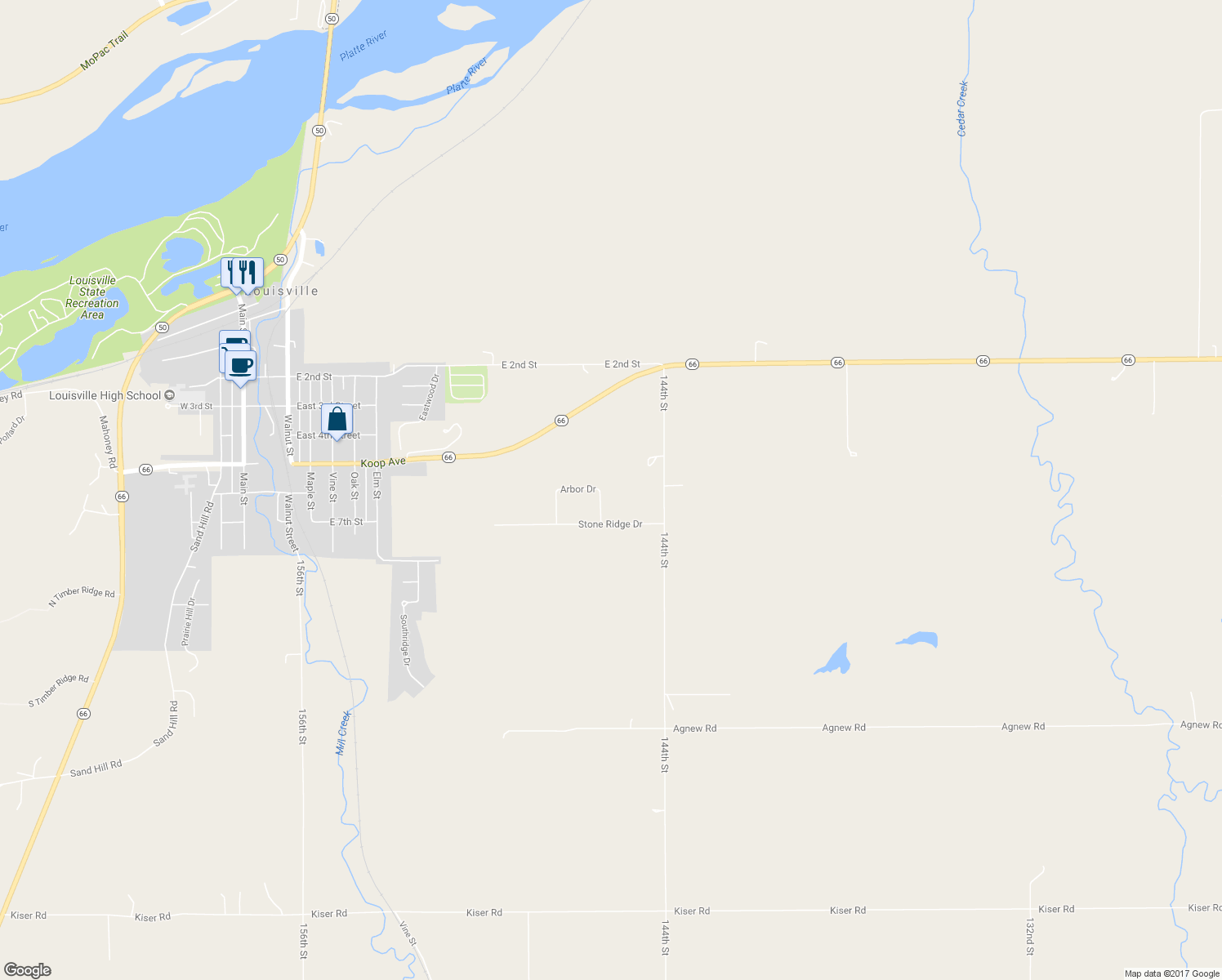 map of restaurants, bars, coffee shops, grocery stores, and more near 338 Arbor Drive in Louisville