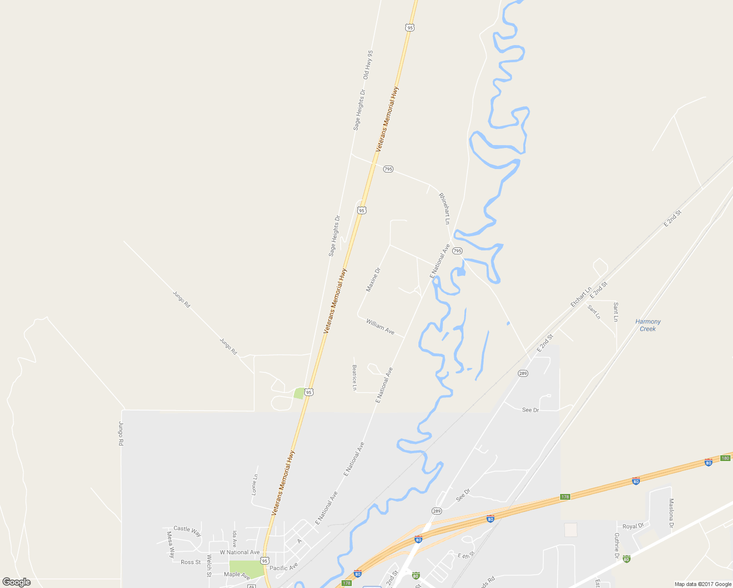 map of restaurants, bars, coffee shops, grocery stores, and more near 4565 Maxine Drive in Winnemucca