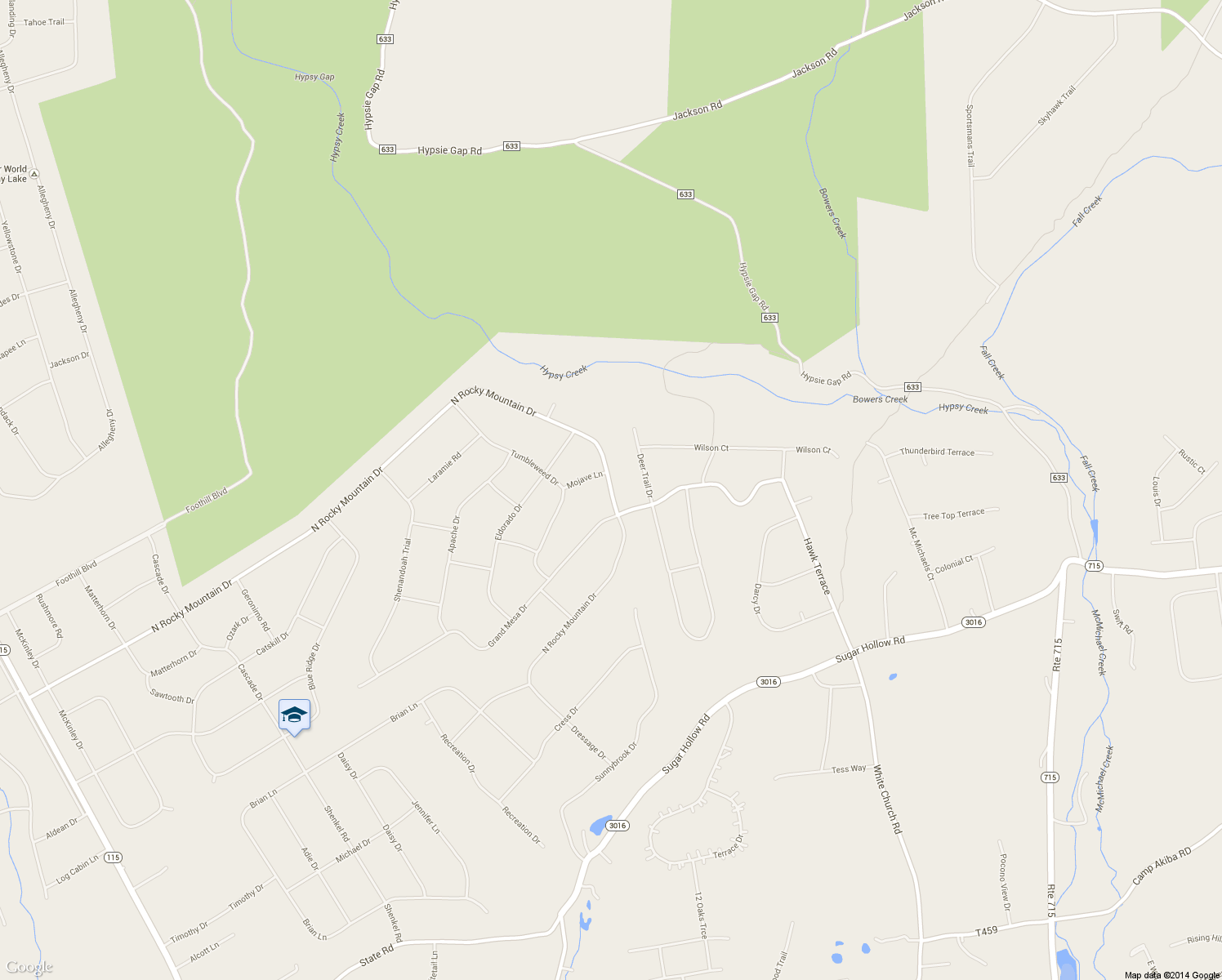 map of restaurants, bars, coffee shops, grocery stores, and more near 1139 Rocky Mountain Drive North in Effort