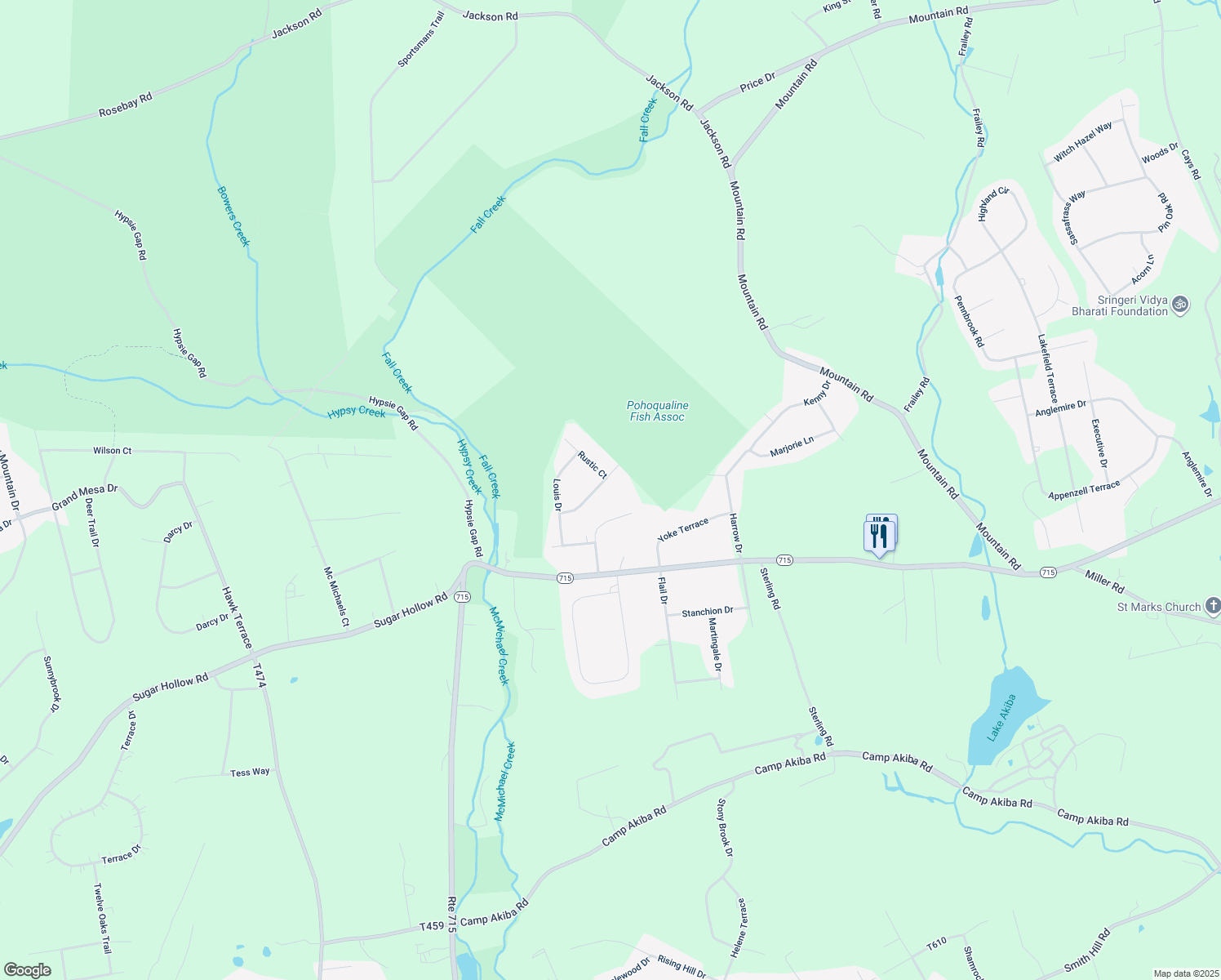 map of restaurants, bars, coffee shops, grocery stores, and more near 3018 Mountain Terrace in Stroudsburg