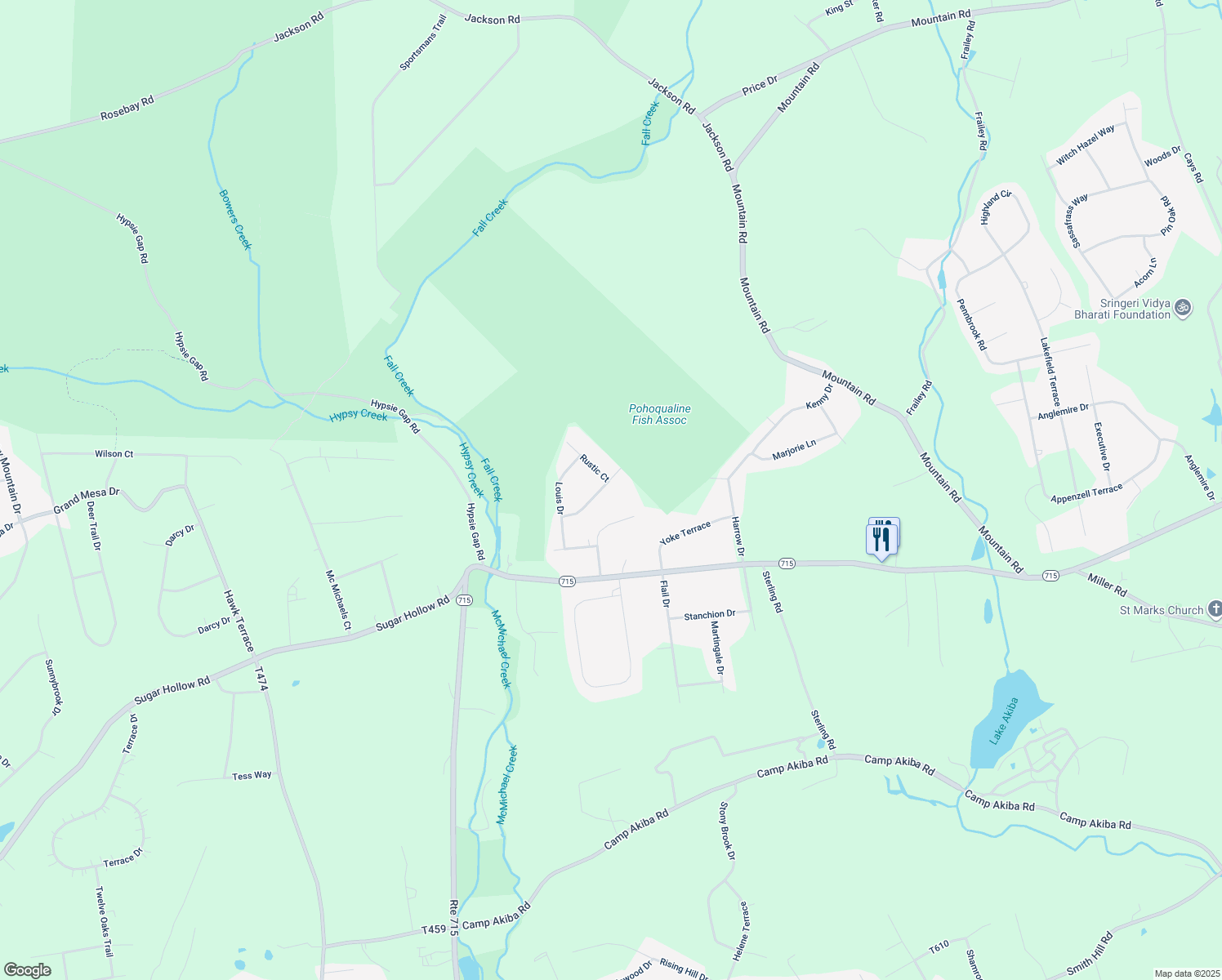 map of restaurants, bars, coffee shops, grocery stores, and more near 3018 Mountain Terrace in Stroudsburg
