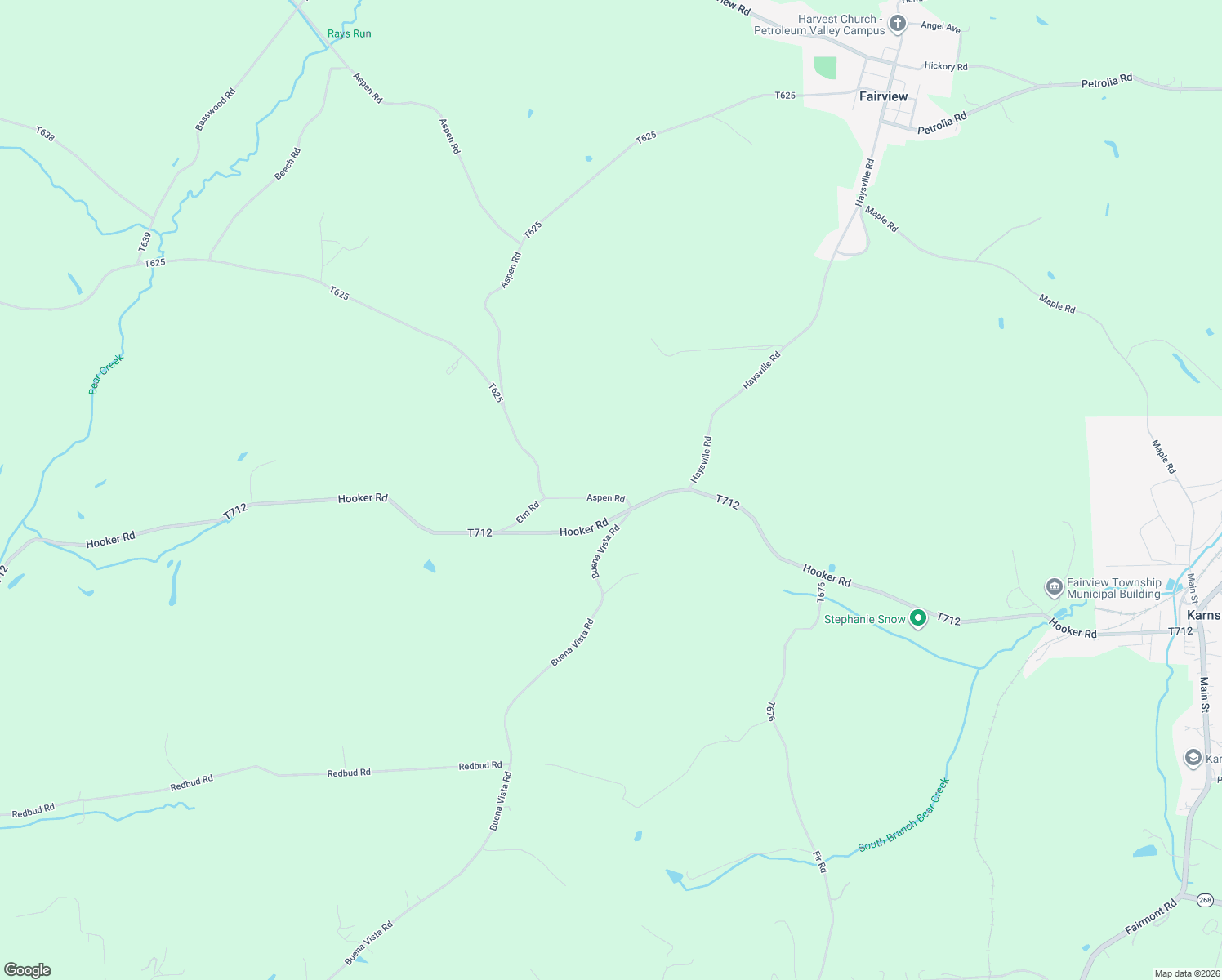 map of restaurants, bars, coffee shops, grocery stores, and more near 105 Aspen Road in Karns City