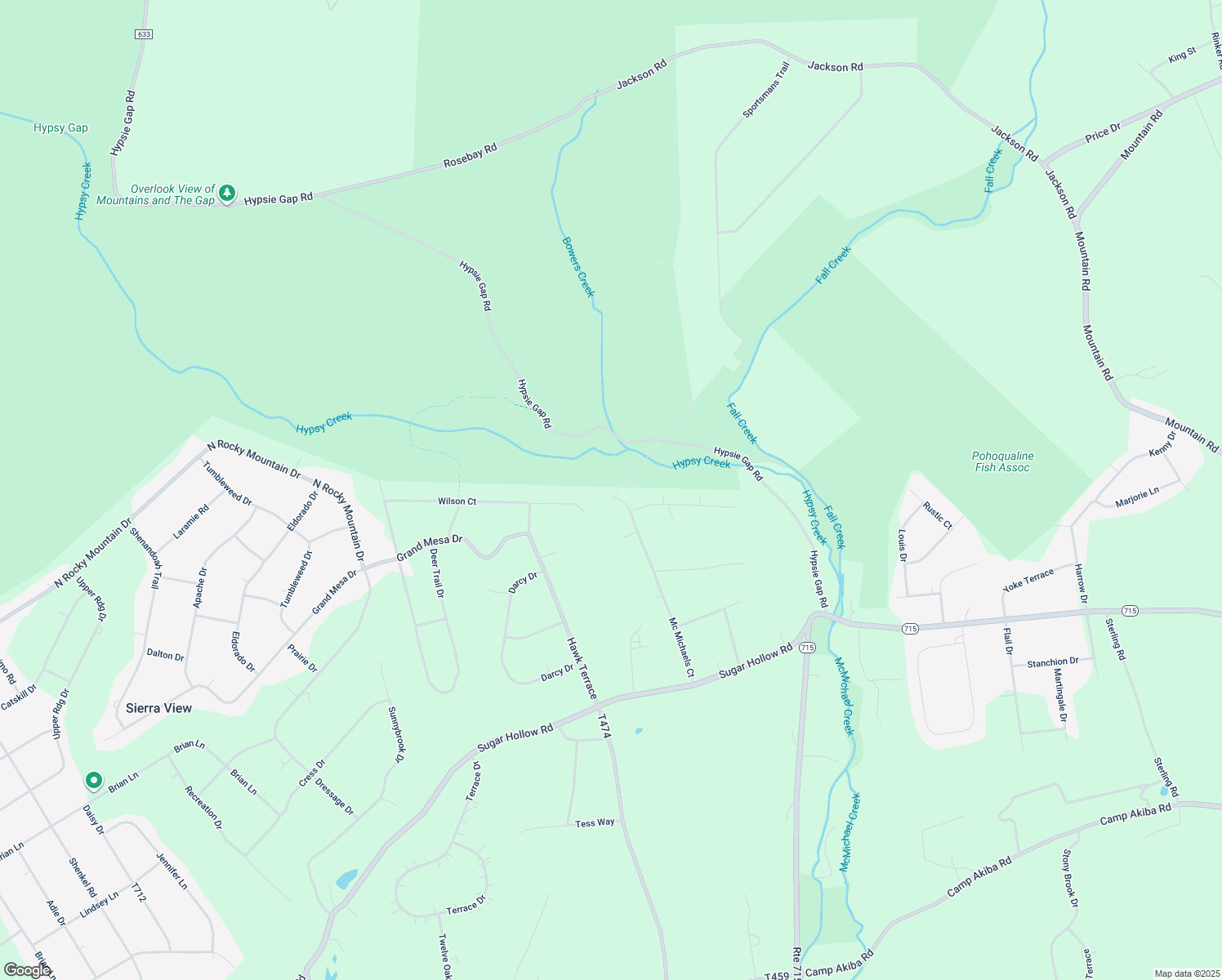 map of restaurants, bars, coffee shops, grocery stores, and more near 225 McMichael Drive in Stroudsburg