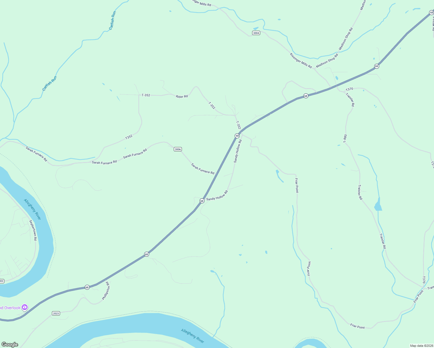 map of restaurants, bars, coffee shops, grocery stores, and more near 2 Sarah Furnace Road in Rimersburg