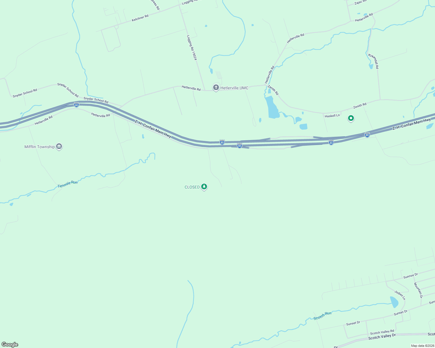 map of restaurants, bars, coffee shops, grocery stores, and more near 57 Drumheller Lane in Nescopeck