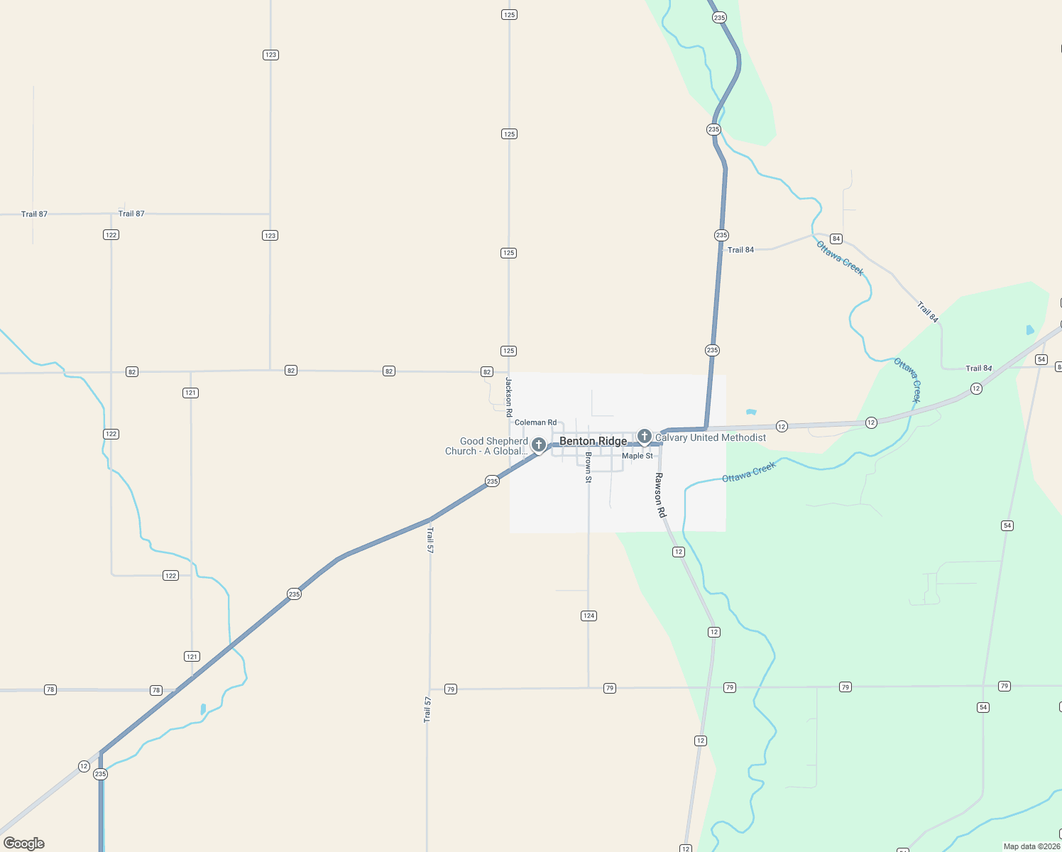 map of restaurants, bars, coffee shops, grocery stores, and more near 105 Coleman Road in Benton Ridge