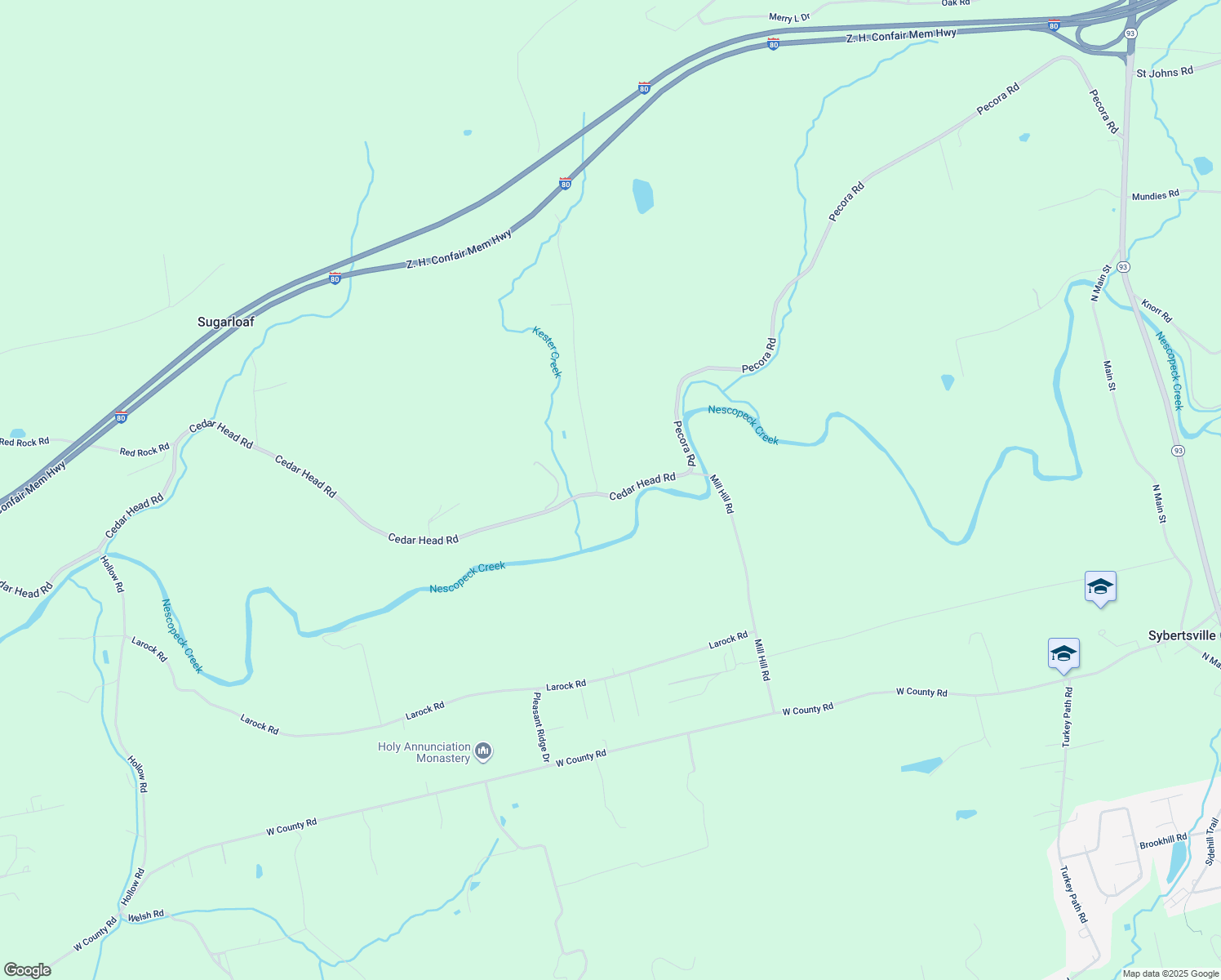 map of restaurants, bars, coffee shops, grocery stores, and more near Kraska Road in Sugarloaf