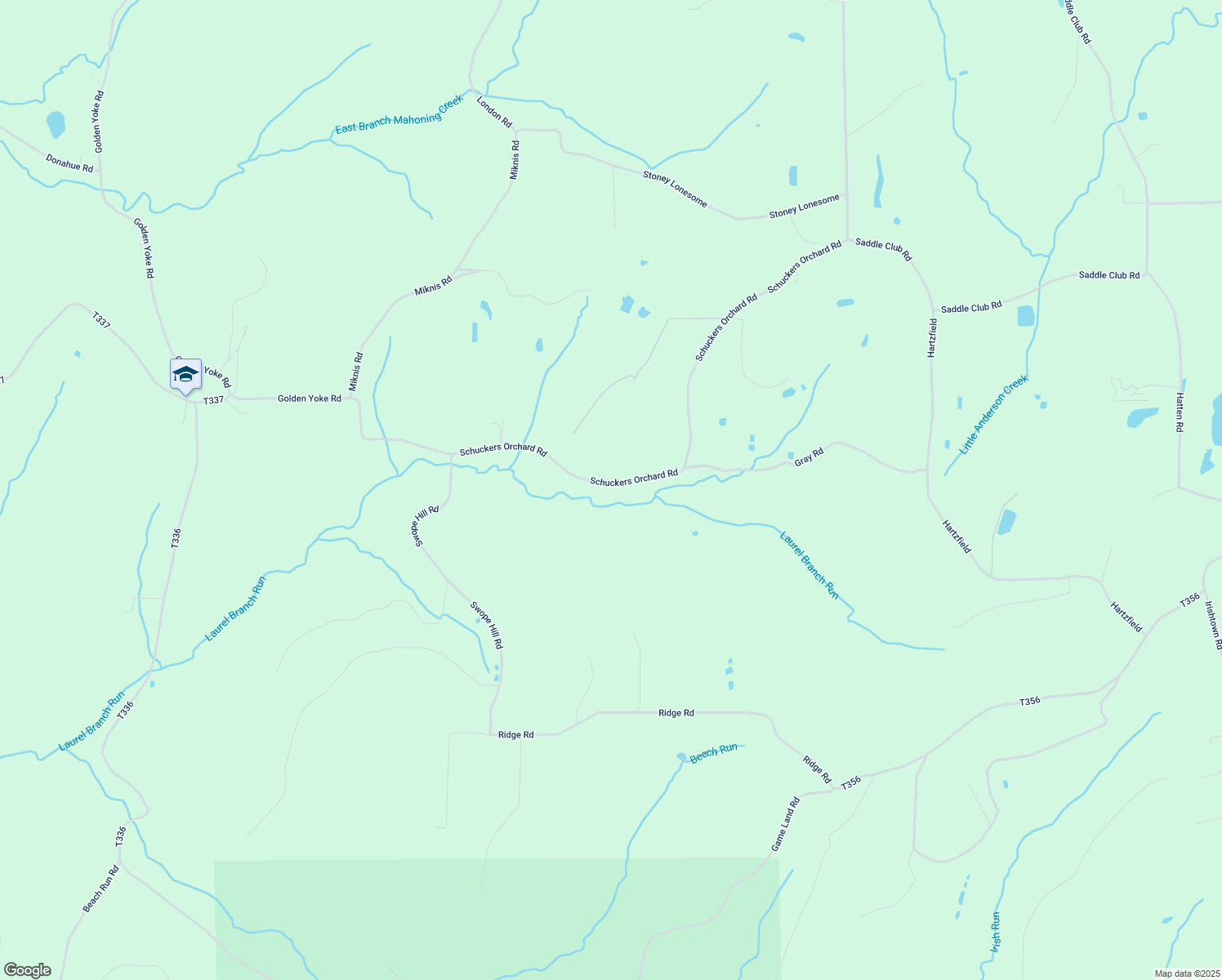 map of restaurants, bars, coffee shops, grocery stores, and more near 470 Schuckers Orchard Road in Luthersburg