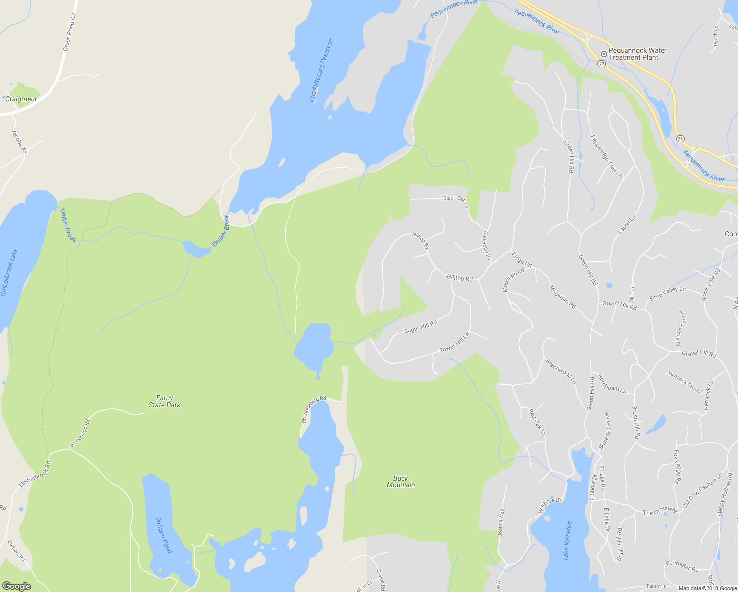 map of restaurants, bars, coffee shops, grocery stores, and more near 39 Hilltop Road in Kinnelon