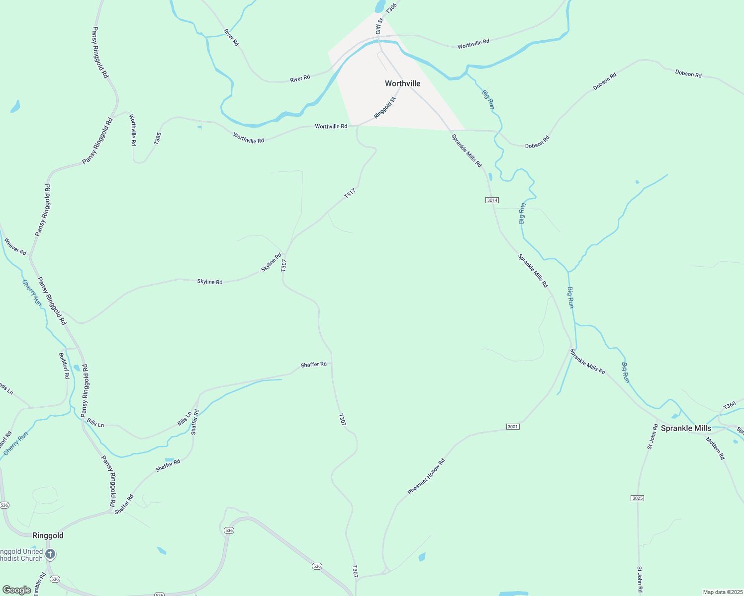 map of restaurants, bars, coffee shops, grocery stores, and more near in Ringgold
