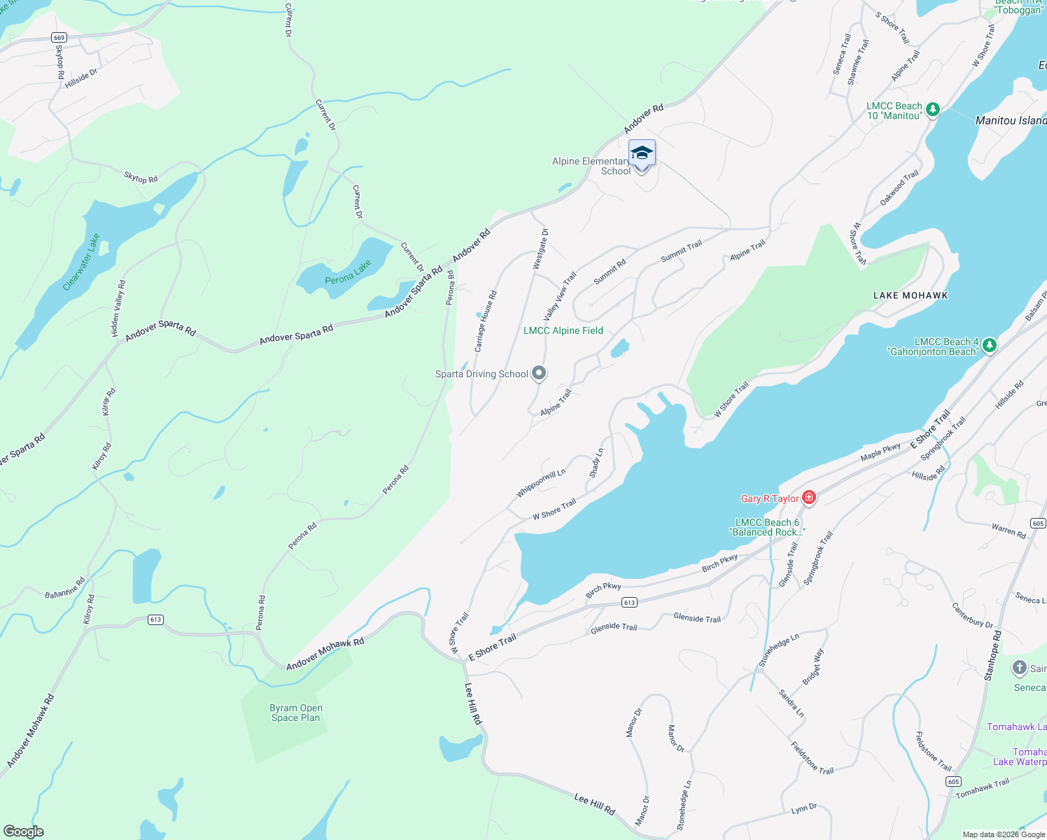 map of restaurants, bars, coffee shops, grocery stores, and more near 276 Alpine Trail in Sparta Township