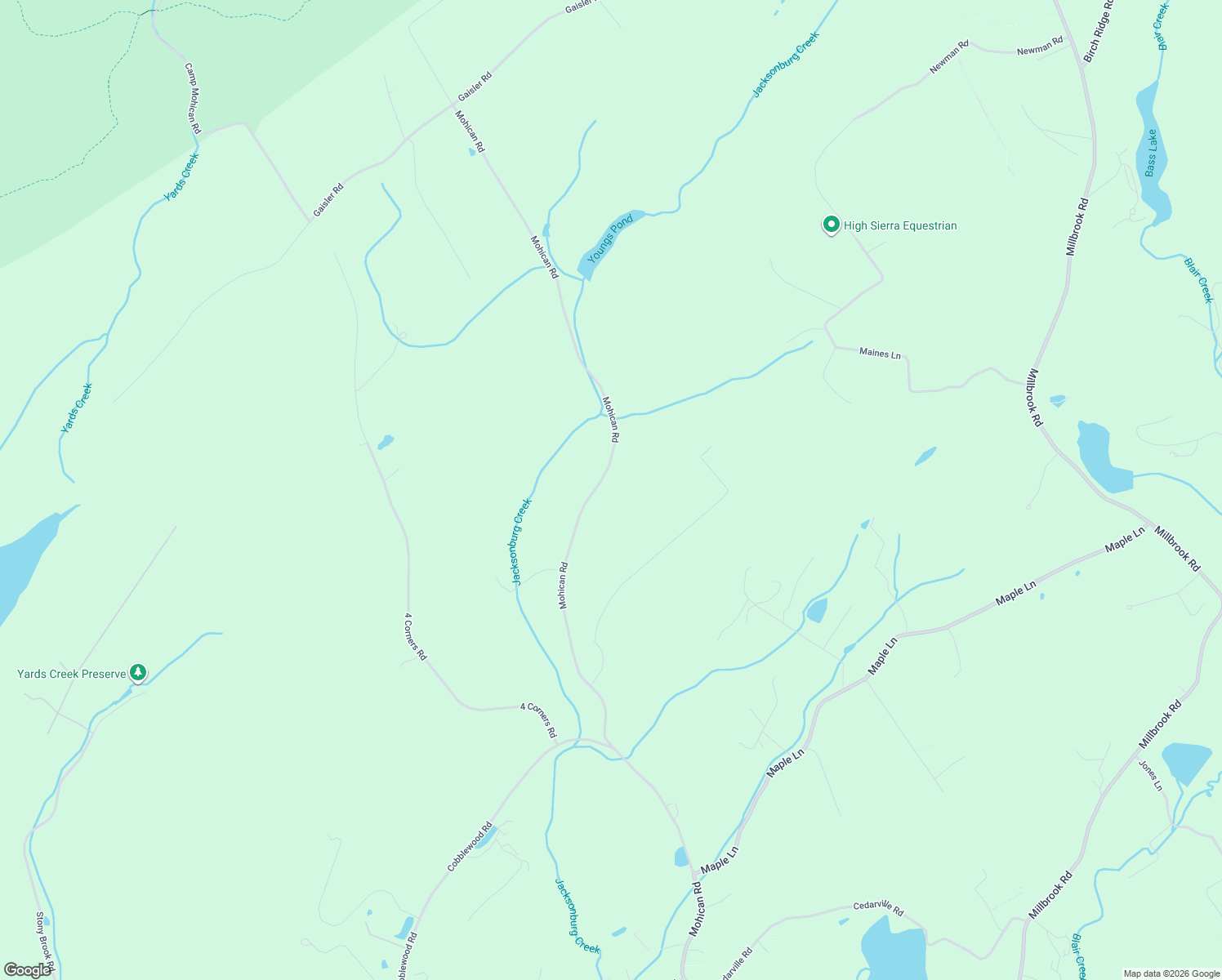 map of restaurants, bars, coffee shops, grocery stores, and more near 102 Mohican Road in Blairstown