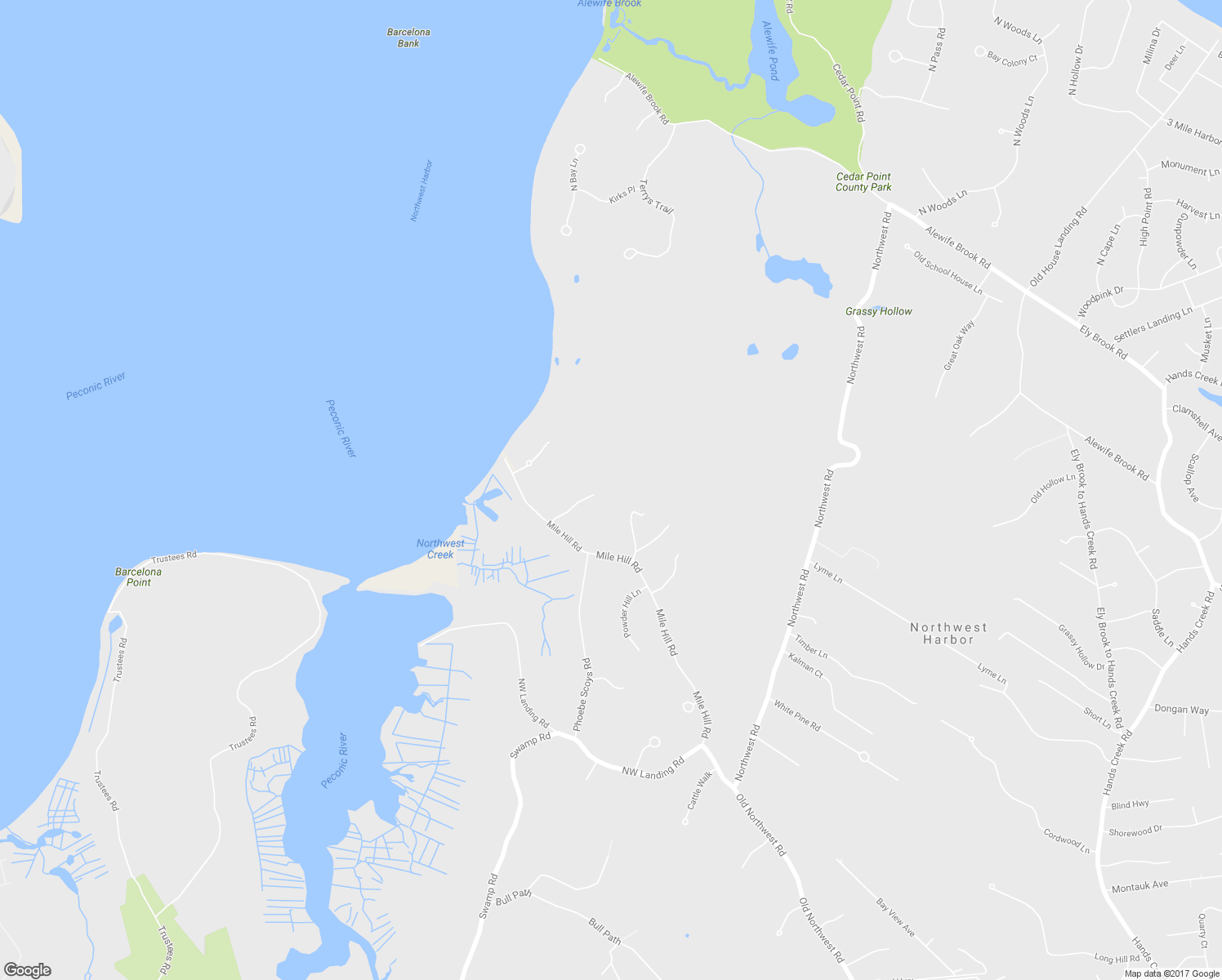 map of restaurants, bars, coffee shops, grocery stores, and more near 26 Settlement Court in East Hampton