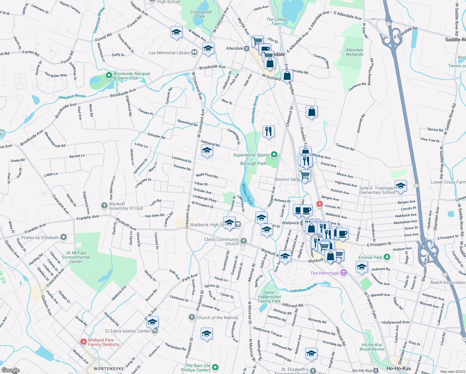 46 White Pond Road, Waldwick NJ Walk Score