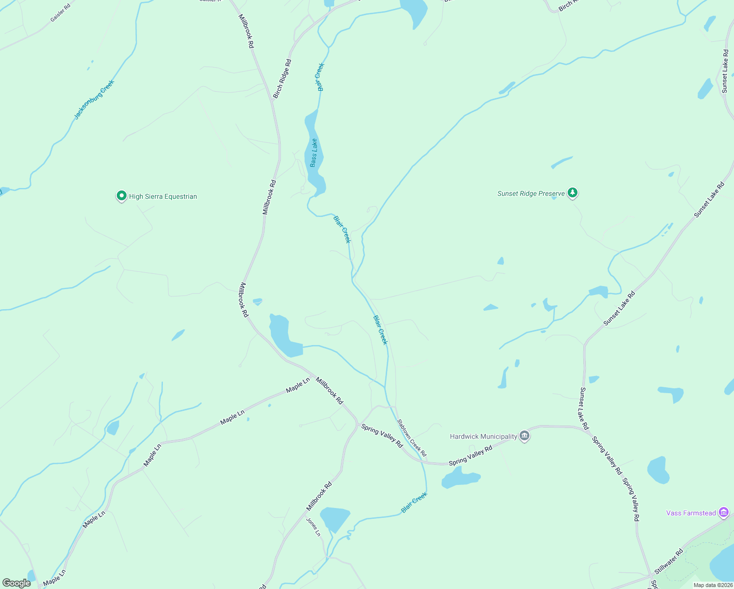 map of restaurants, bars, coffee shops, grocery stores, and more near 32 Slabtown Creek Road in Hardwick Township