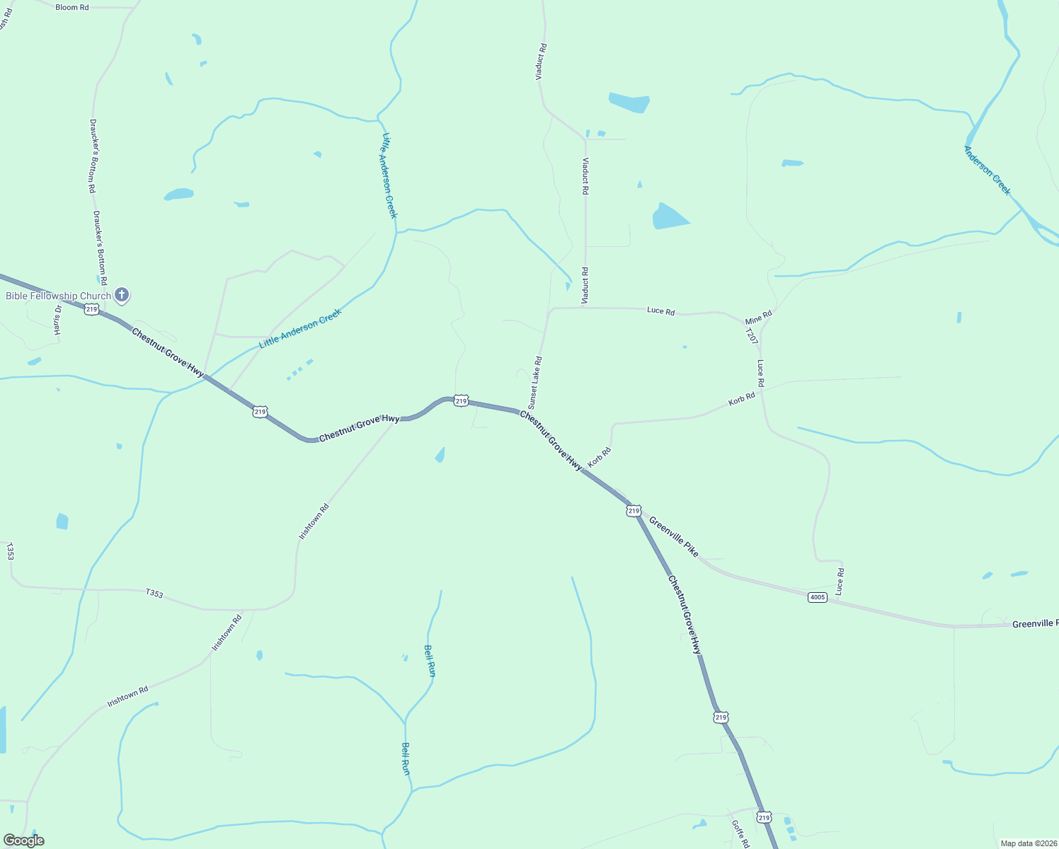 map of restaurants, bars, coffee shops, grocery stores, and more near 5211 Chestnut Grove Highway in Grampian