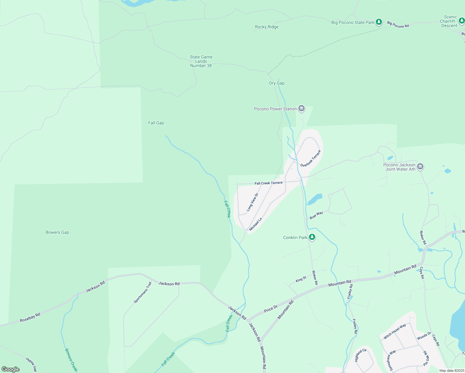map of restaurants, bars, coffee shops, grocery stores, and more near 105 Michael Lane in Stroudsburg