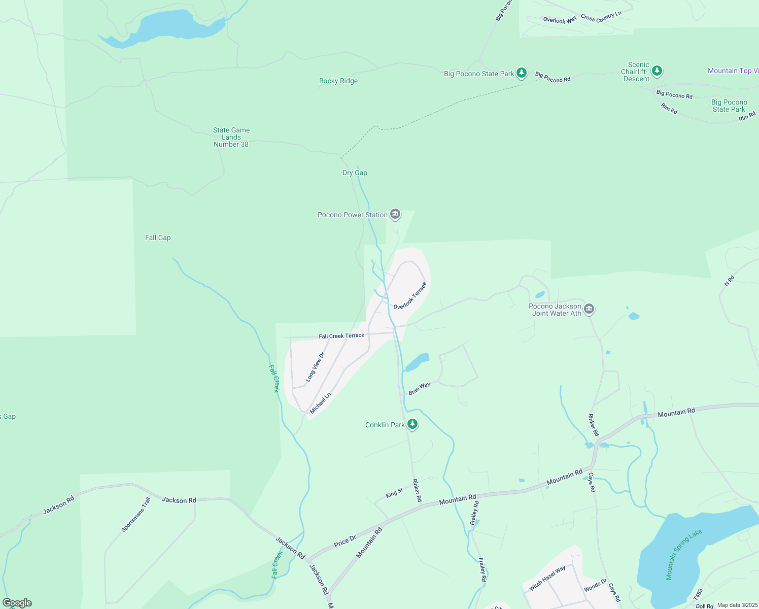 map of restaurants, bars, coffee shops, grocery stores, and more near 511 Overlook Terrace in Stroudsburg