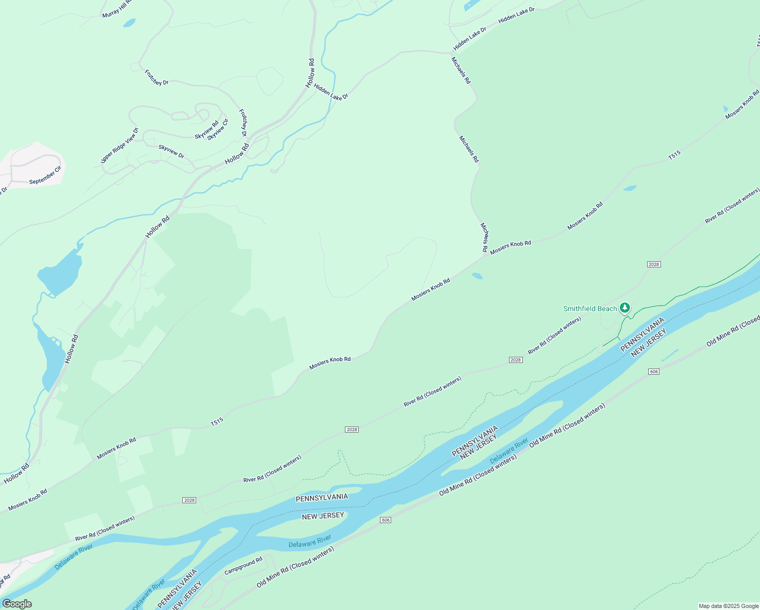 map of restaurants, bars, coffee shops, grocery stores, and more near 502 Mosiers Knob Road in East Stroudsburg