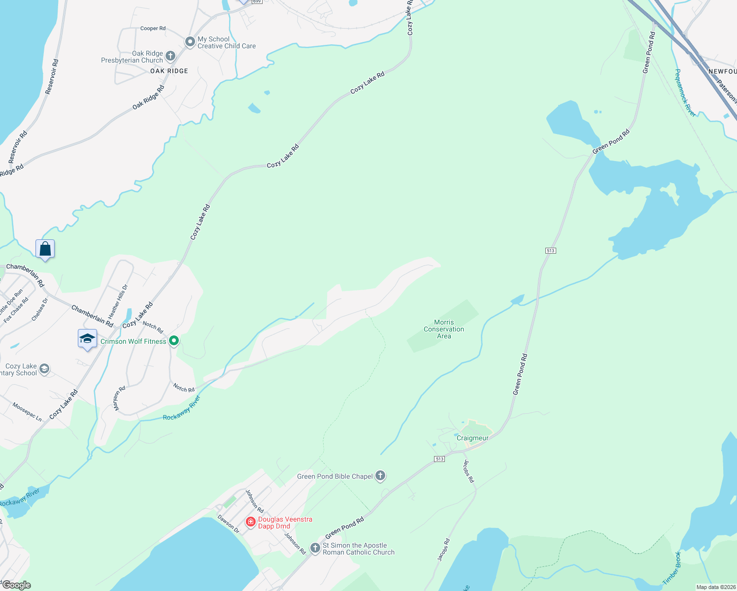 map of restaurants, bars, coffee shops, grocery stores, and more near 5 October Hill Road in Jefferson