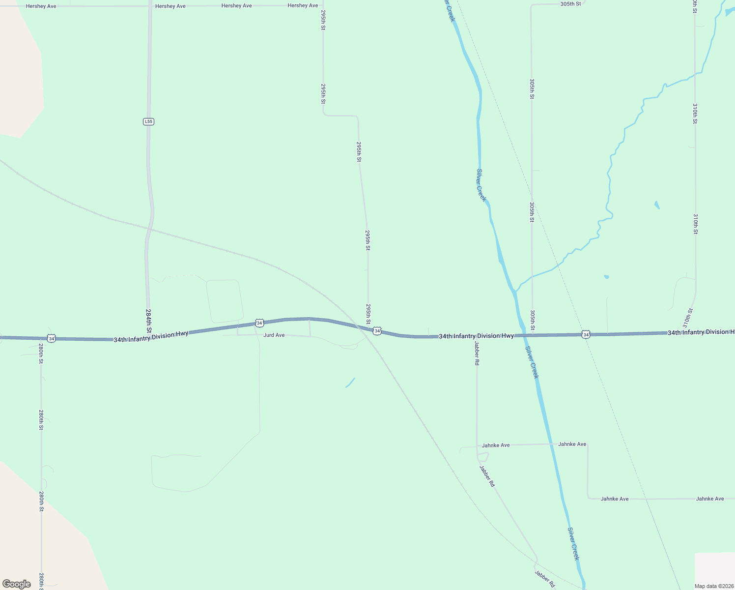 map of restaurants, bars, coffee shops, grocery stores, and more near 58804 295th Street in Malvern