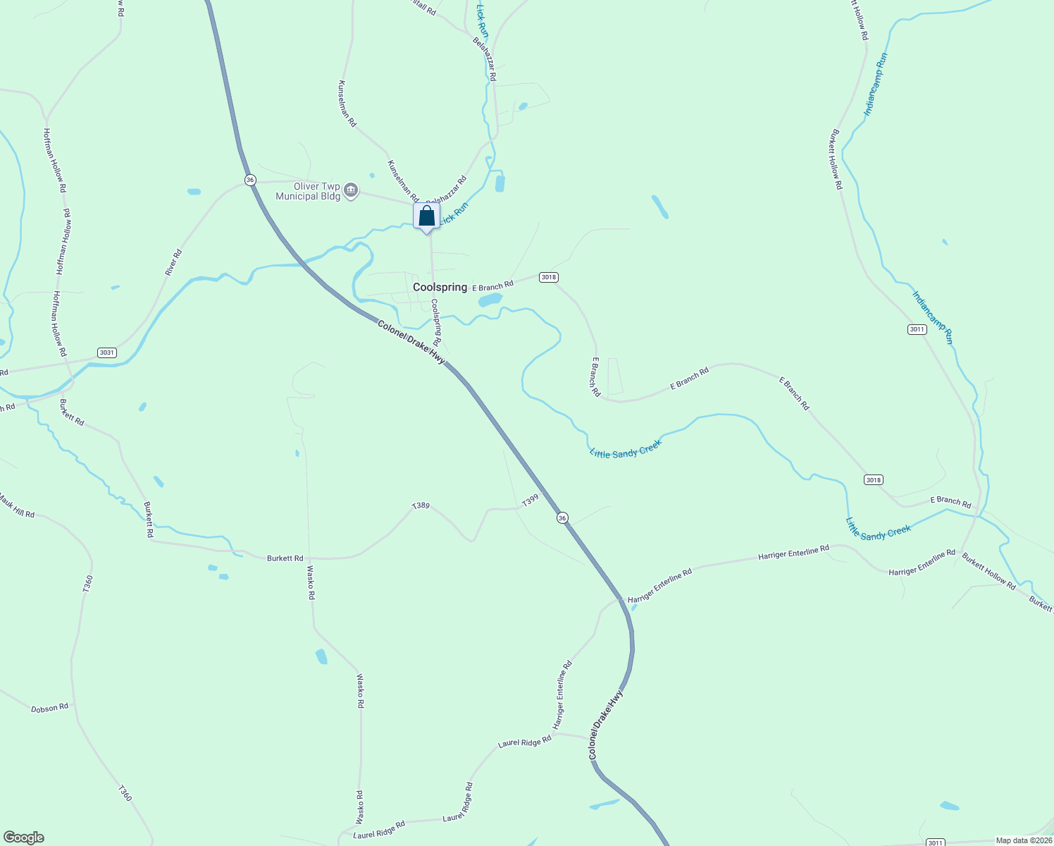 map of restaurants, bars, coffee shops, grocery stores, and more near in Coolspring