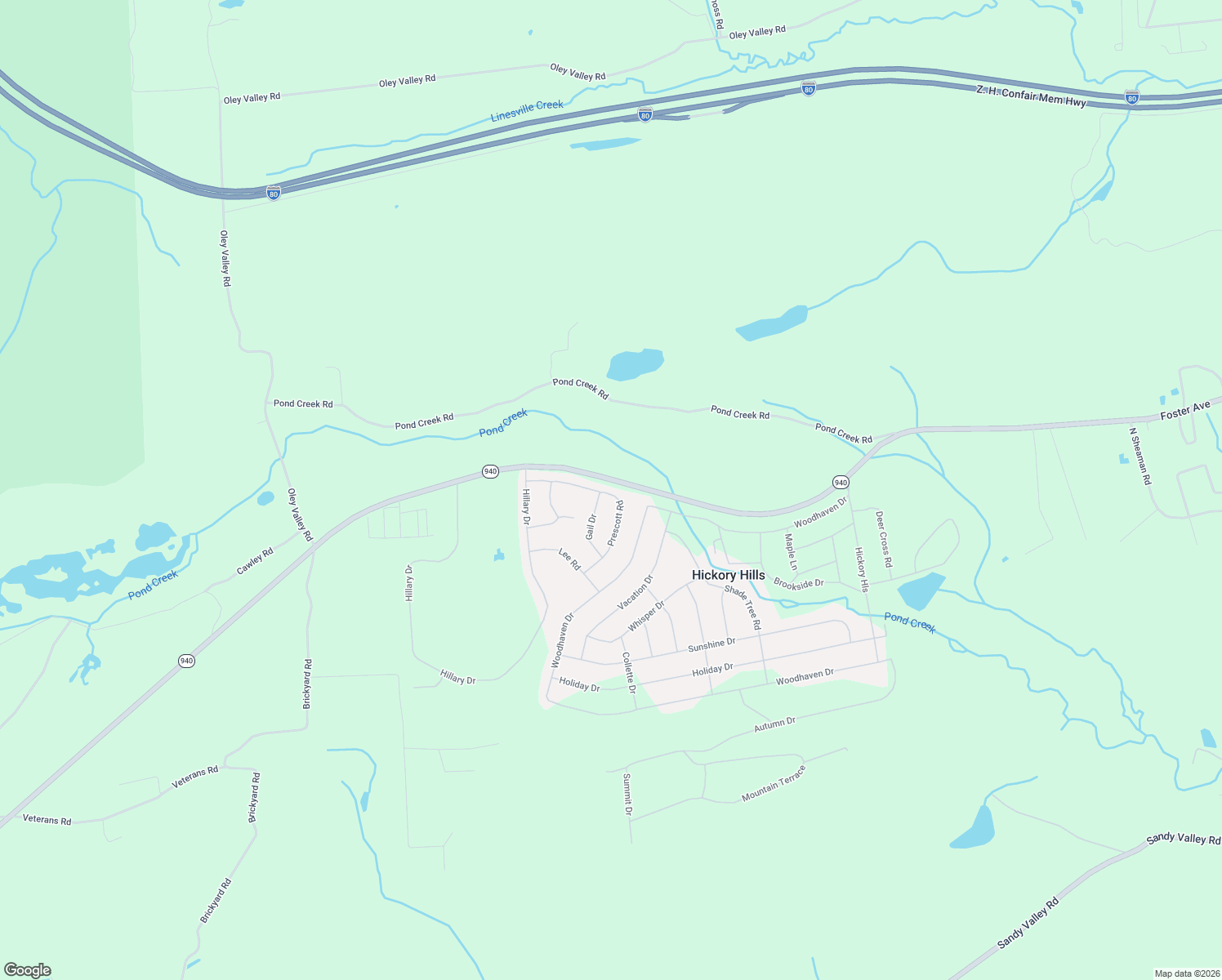 map of restaurants, bars, coffee shops, grocery stores, and more near 738 Foster Ave in White Haven