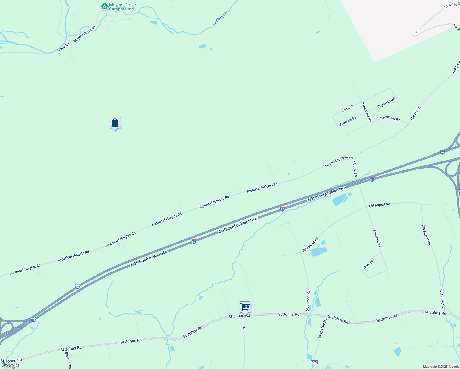 map of restaurants, bars, coffee shops, grocery stores, and more near 177 Sugarloaf Heights Road in Drums