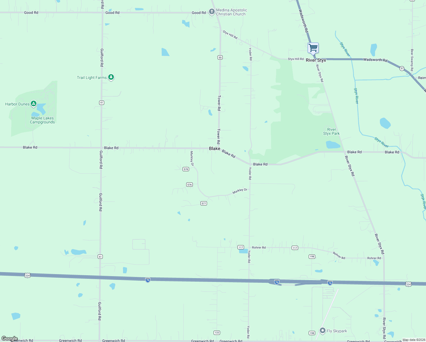 map of restaurants, bars, coffee shops, grocery stores, and more near 3538 Blake Road in Seville