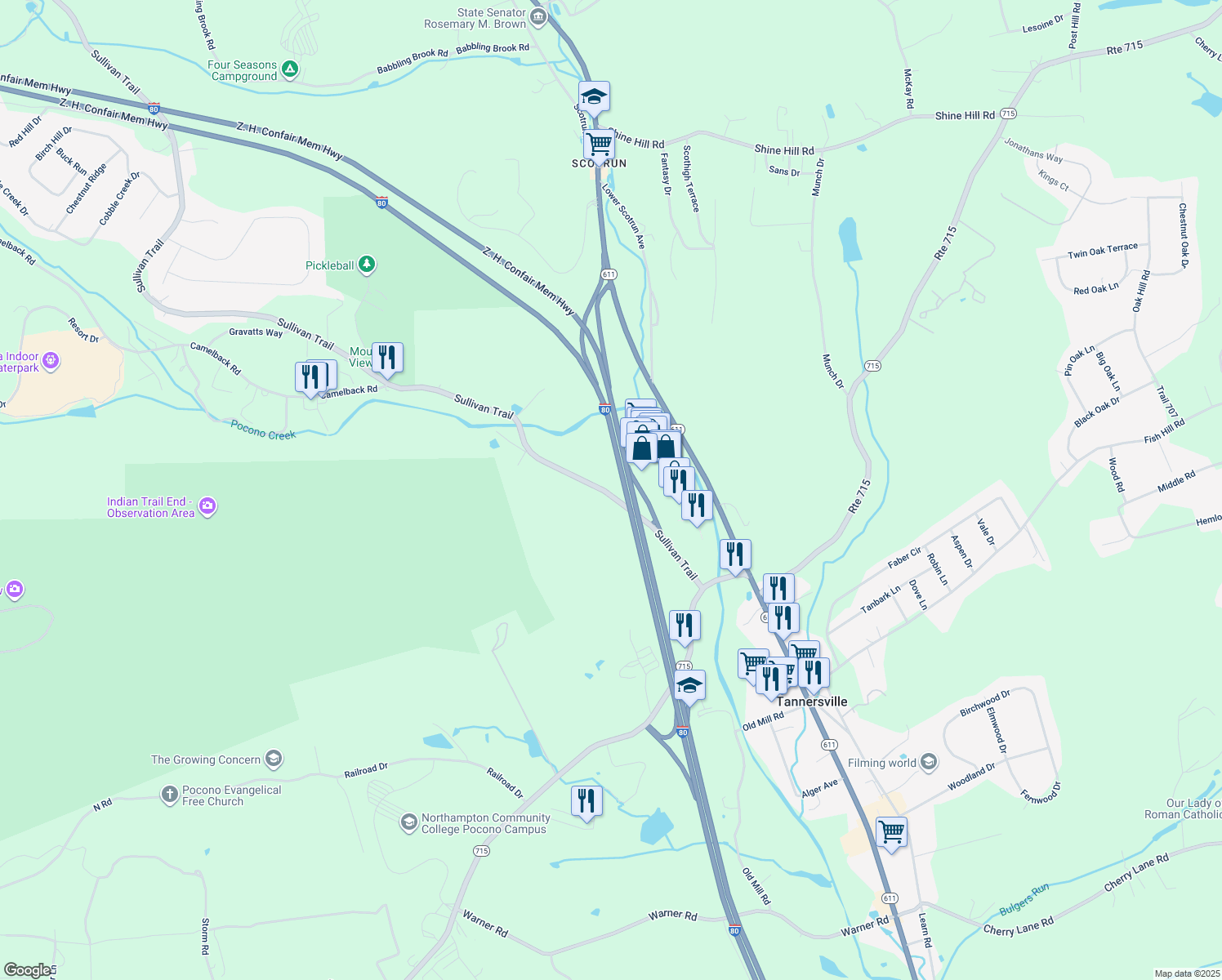1937 Sullivan Trail, Tannersville PA Walk Score