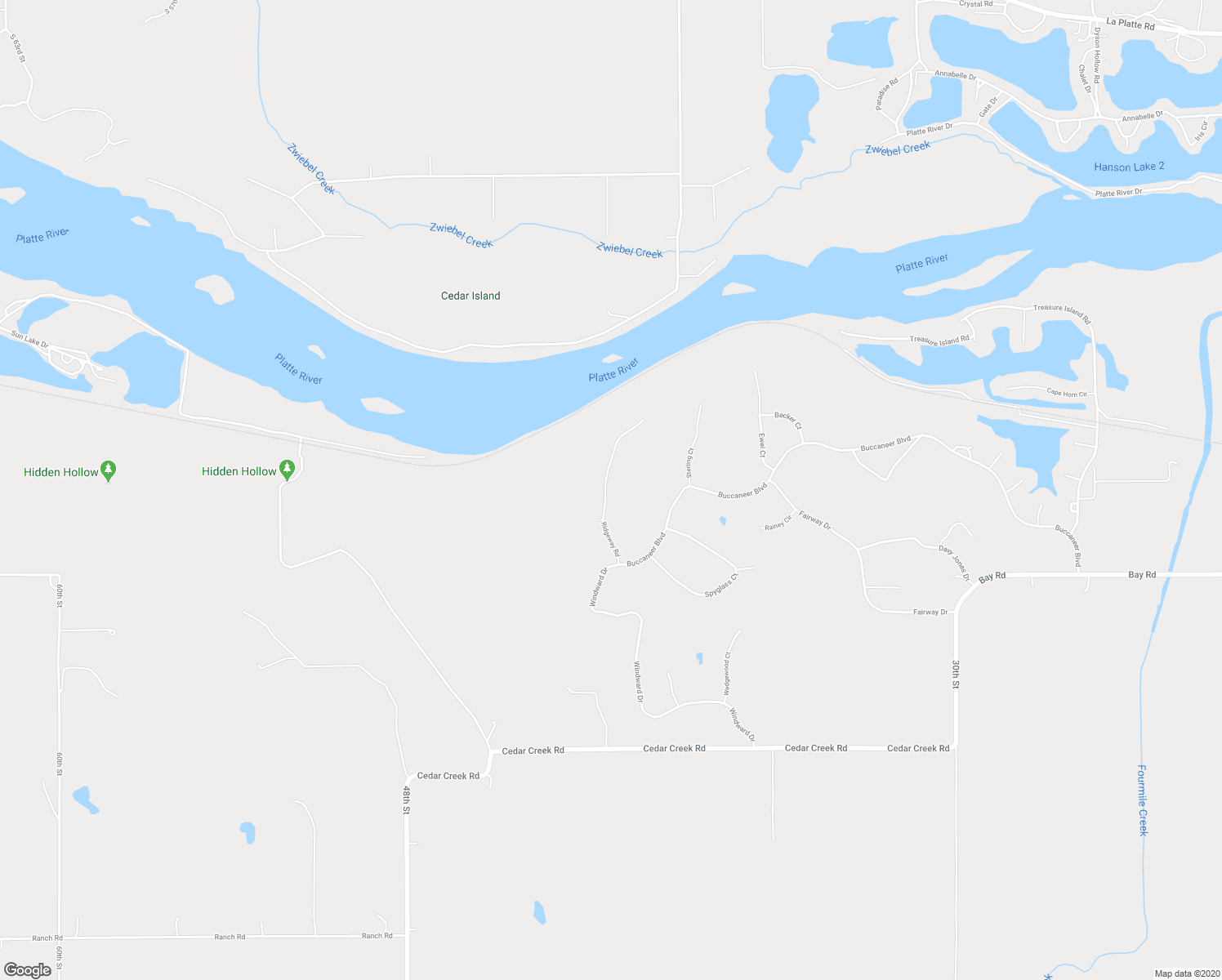 map of restaurants, bars, coffee shops, grocery stores, and more near 19607 Ridgeway Road in Plattsmouth