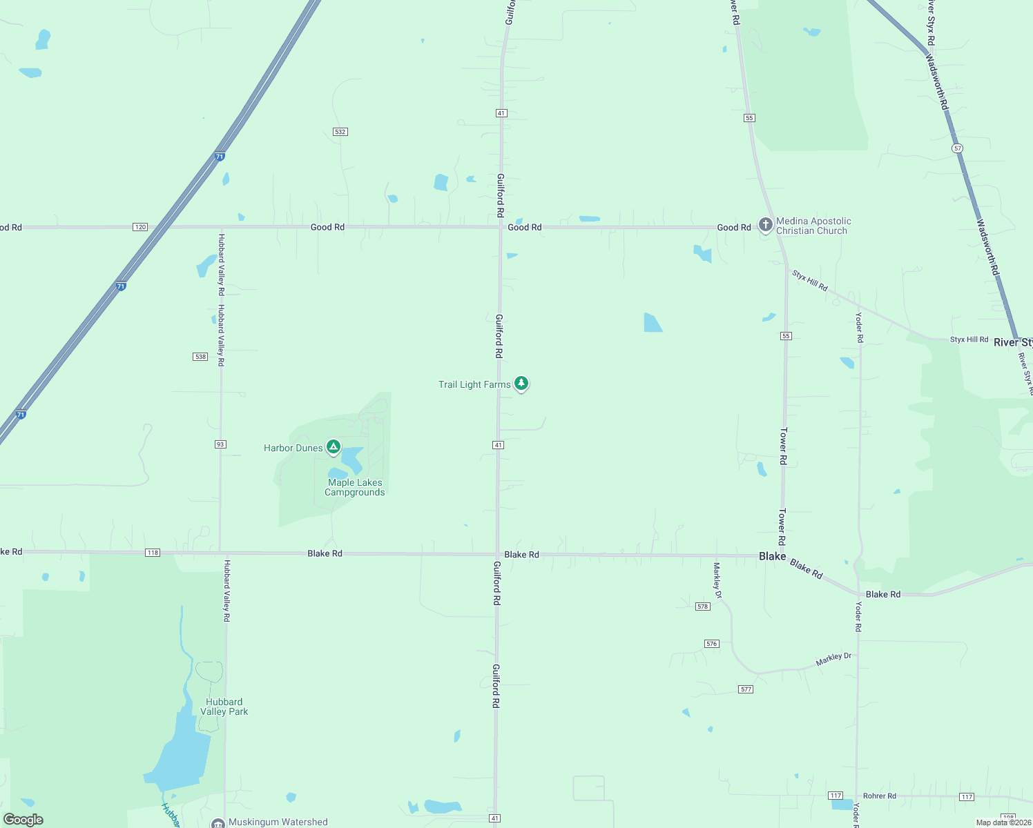 map of restaurants, bars, coffee shops, grocery stores, and more near 8081 Guilford Rd in Seville