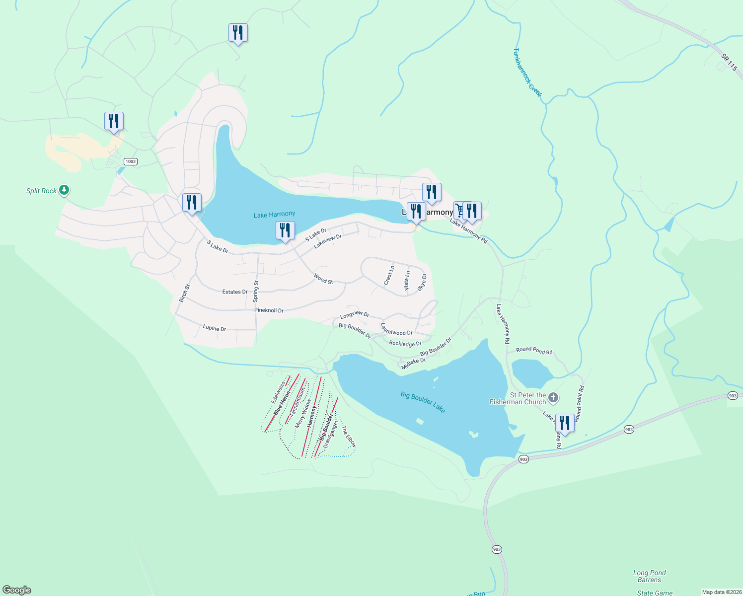 map of restaurants, bars, coffee shops, grocery stores, and more near 728 Skye Dr in Carbon
