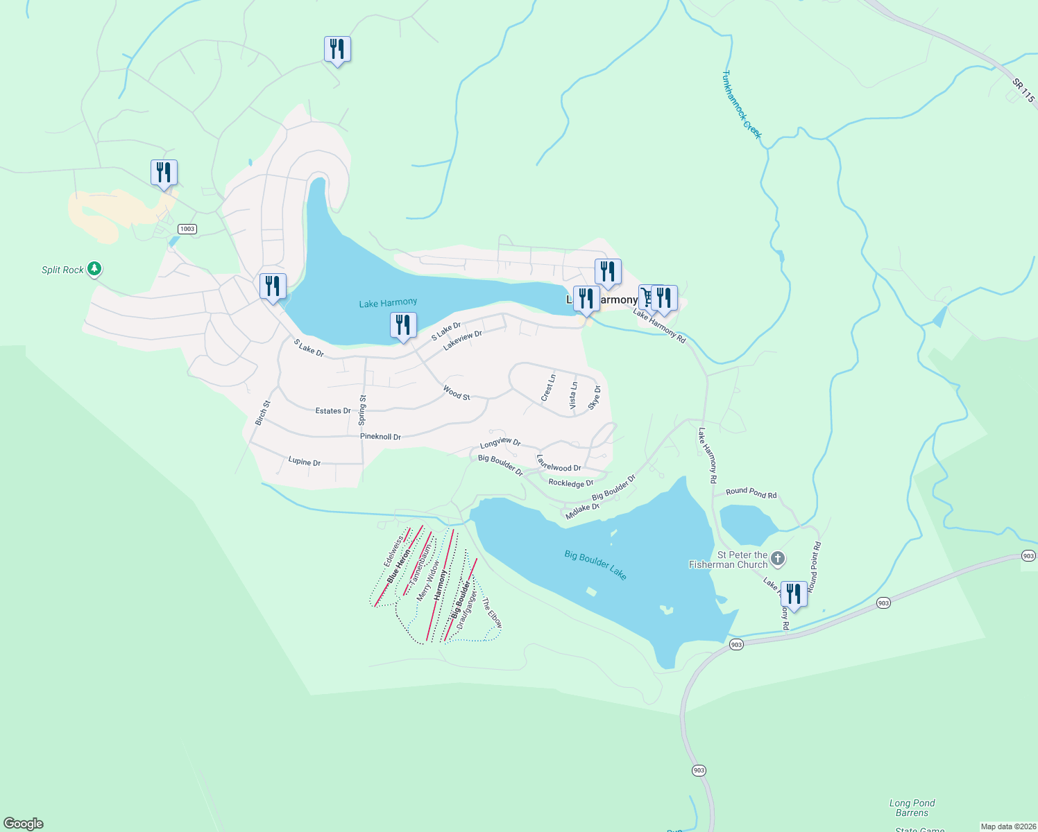 map of restaurants, bars, coffee shops, grocery stores, and more near 728 Skye Dr in Carbon
